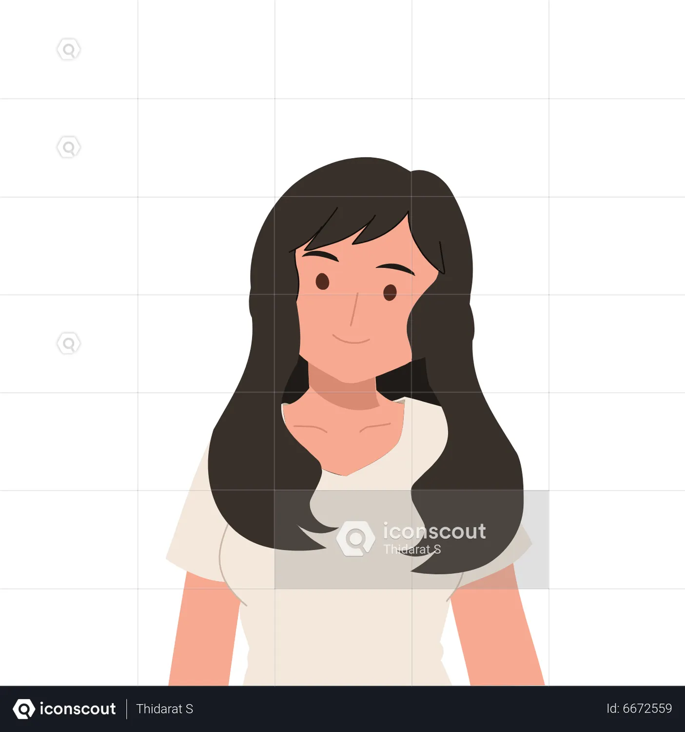 Lady Animated Illustration download in JSON, LOTTIE or MP4 format