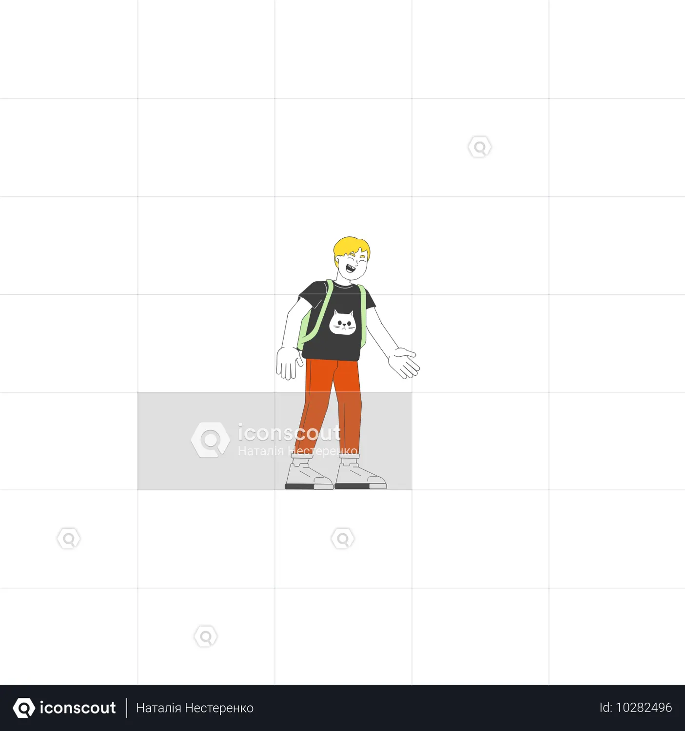 Laughing Preteen Boy Animation - Free Download School & Education Animations | IconScout
