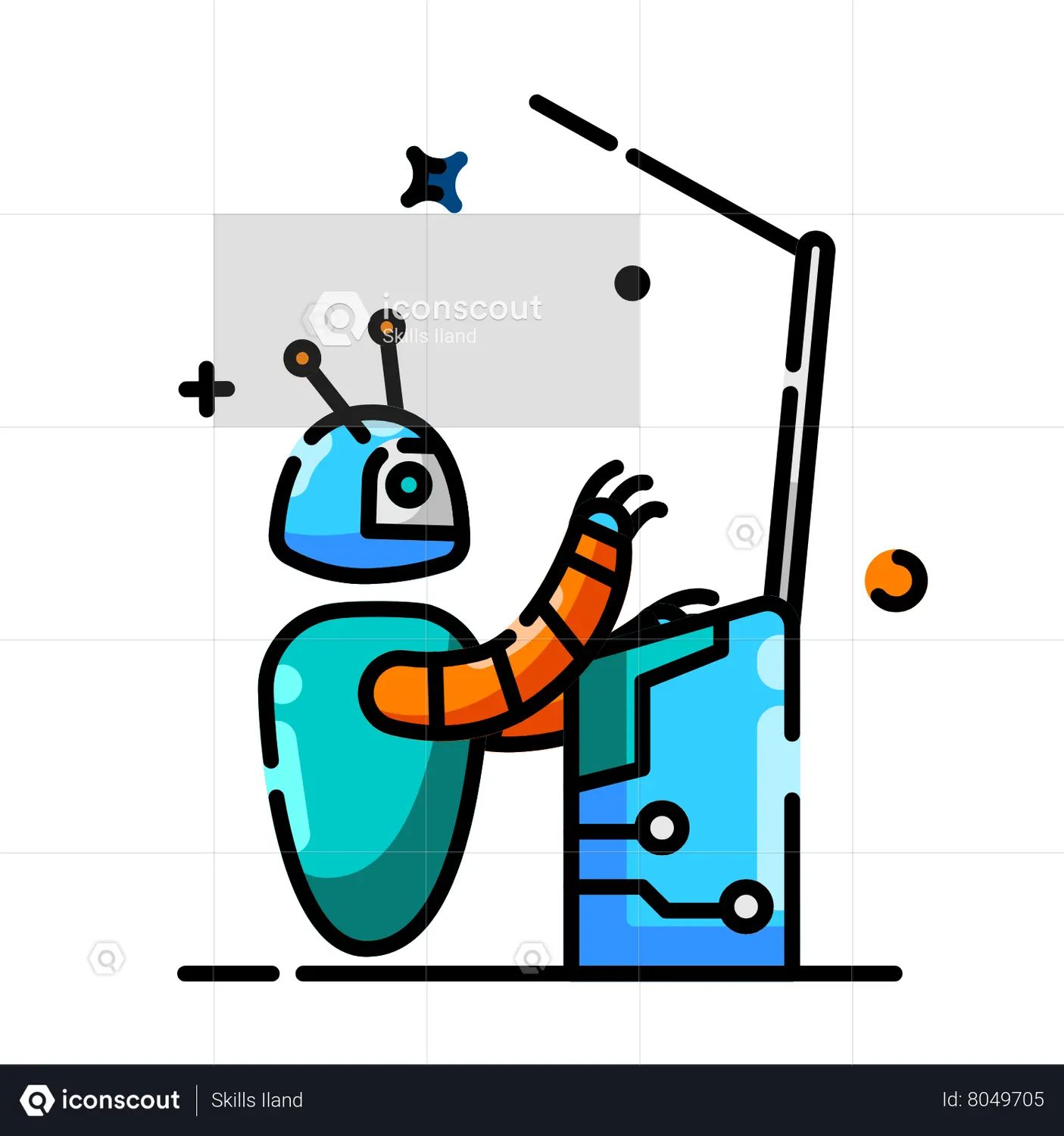 Learning Robotics Animated Icon download in JSON, LOTTIE or MP4 format