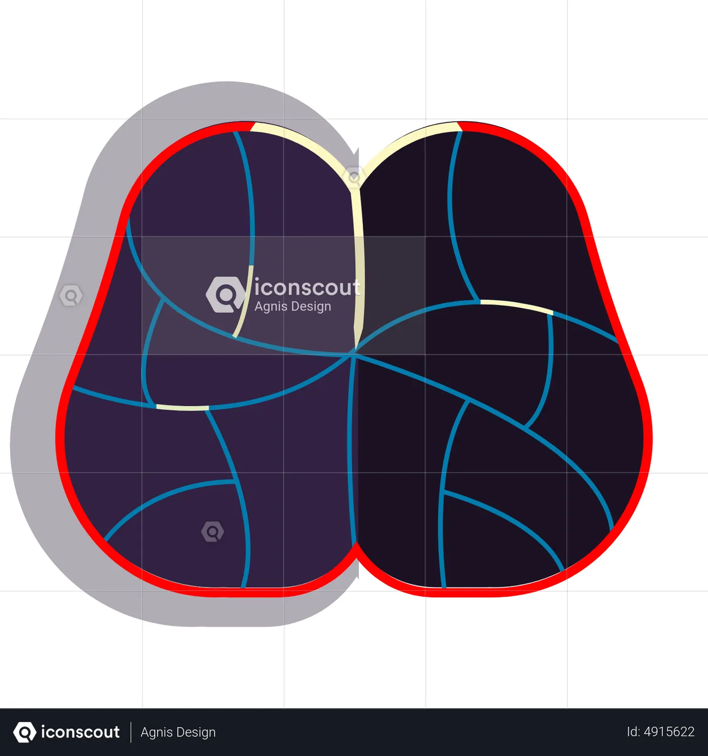 Left Brain Hemisphere Animated Illustration download in JSON, LOTTIE or