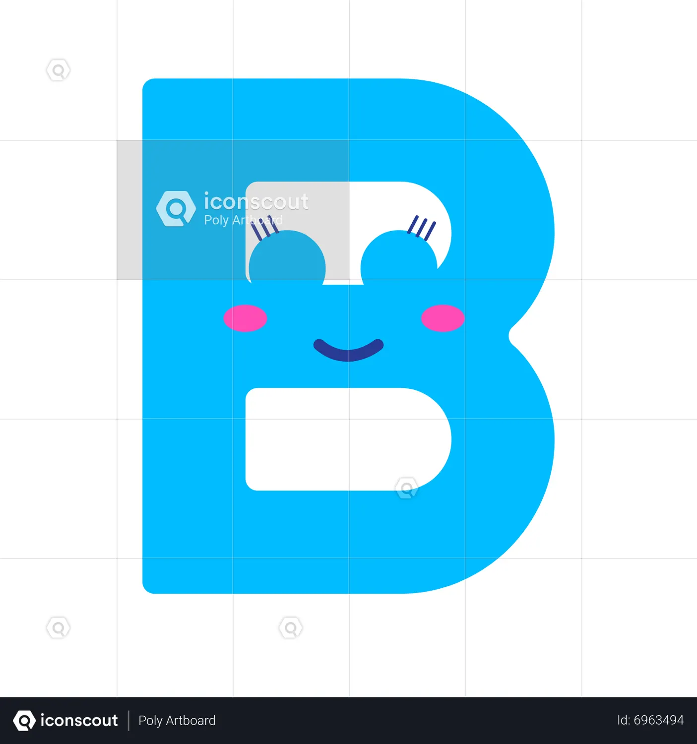 Letter B Animated Icon download in JSON, LOTTIE or MP4 format
