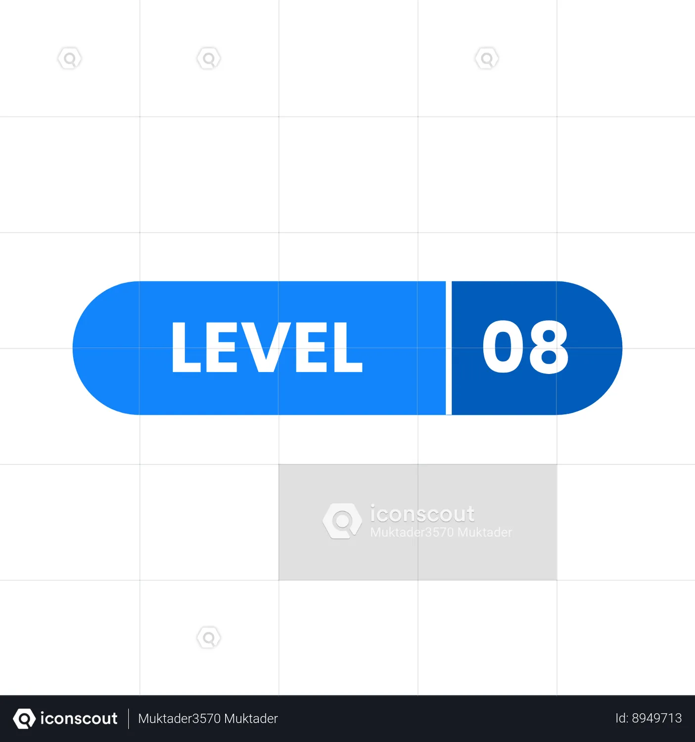 Level 08 Animated Icon download in JSON, LOTTIE or MP4 format