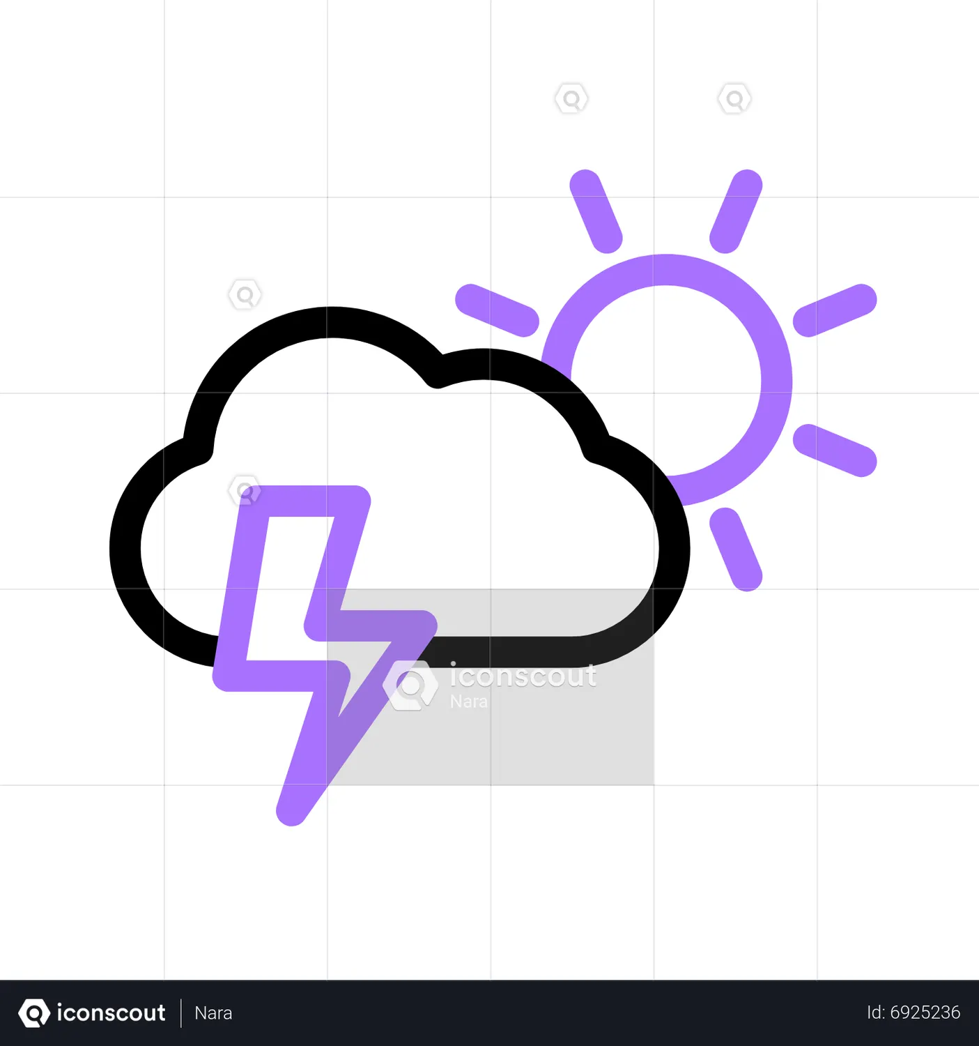 Lighting Shower Icon Lottie Animation Nature Lottie Animations