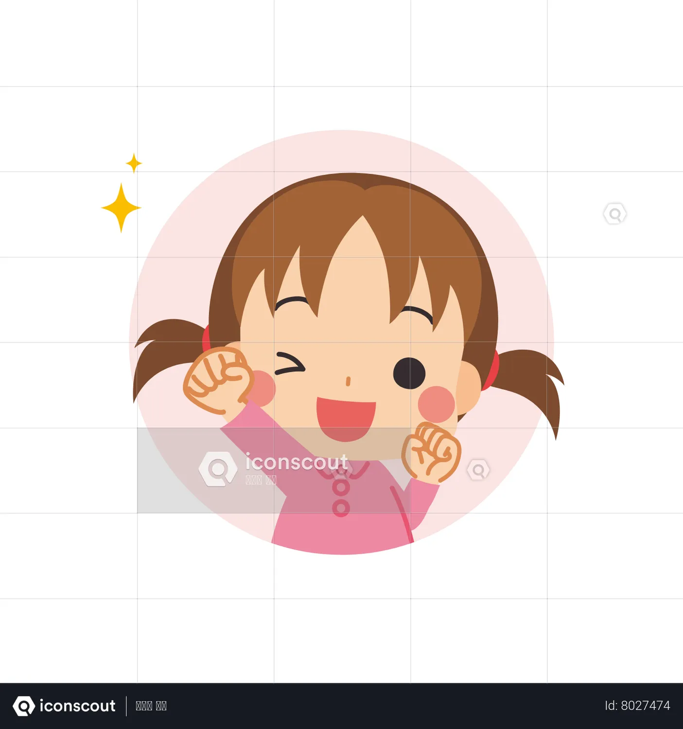 Little Girl In Fighting Pose Animation - Free Download People Animations | IconScout