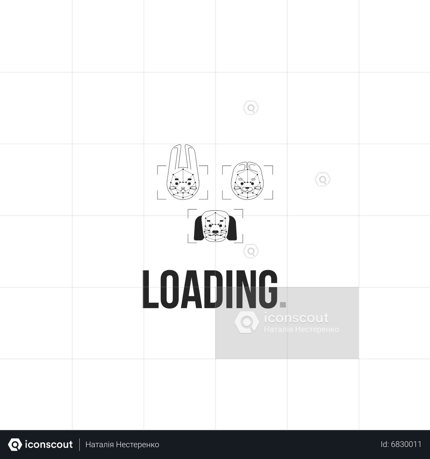 Loading face scan Animation by Наталія Нестеренко | LottieFiles