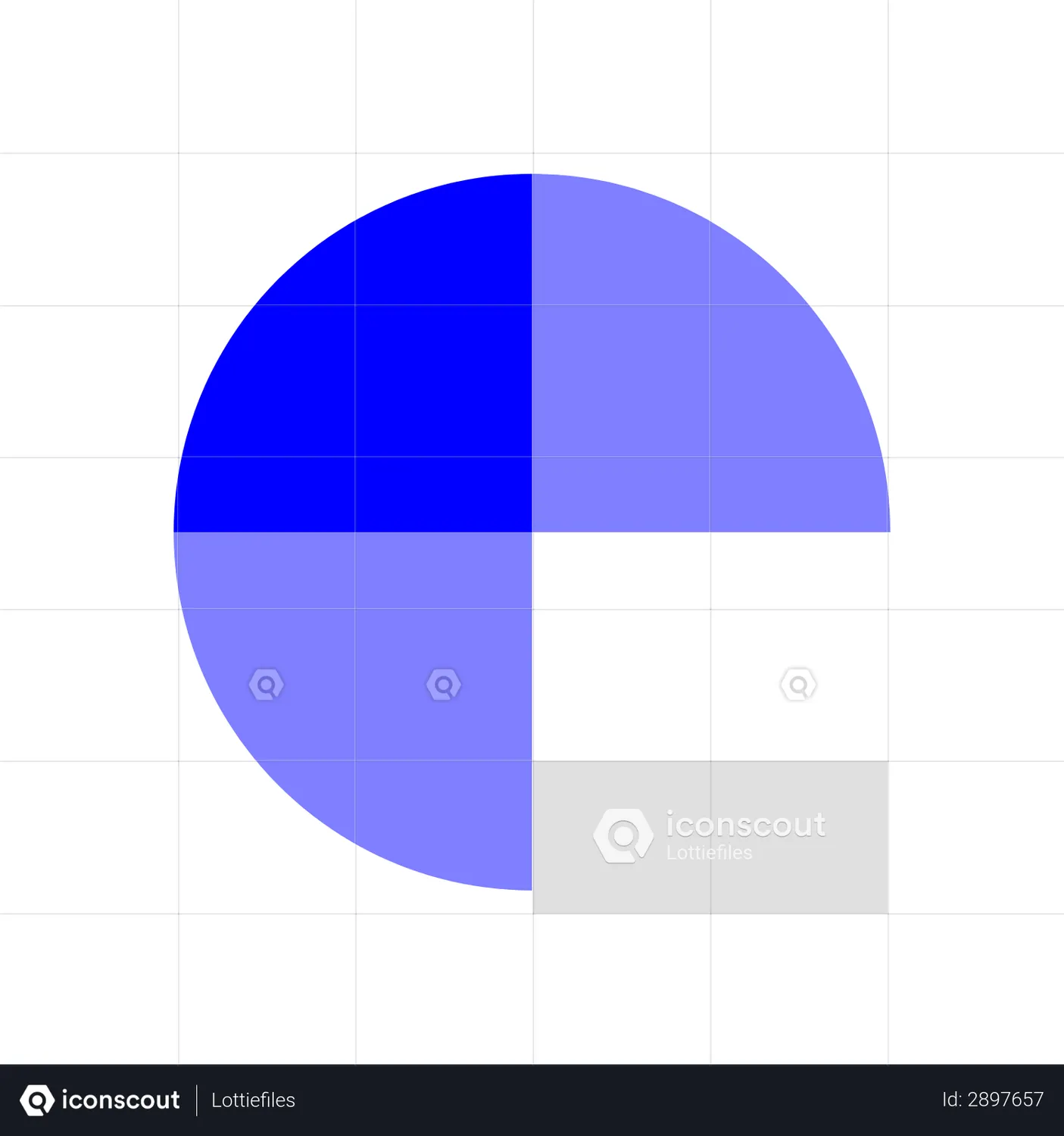 Loading pie chart Animated Icon download in JSON, LOTTIE or MP4 format