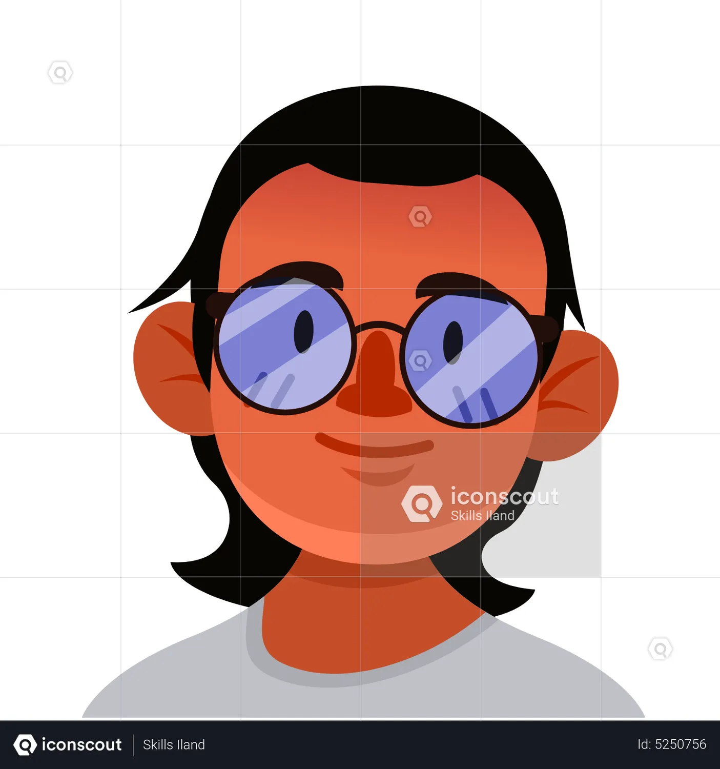 Male avatar Animated Icon download in JSON, LOTTIE or MP4 format