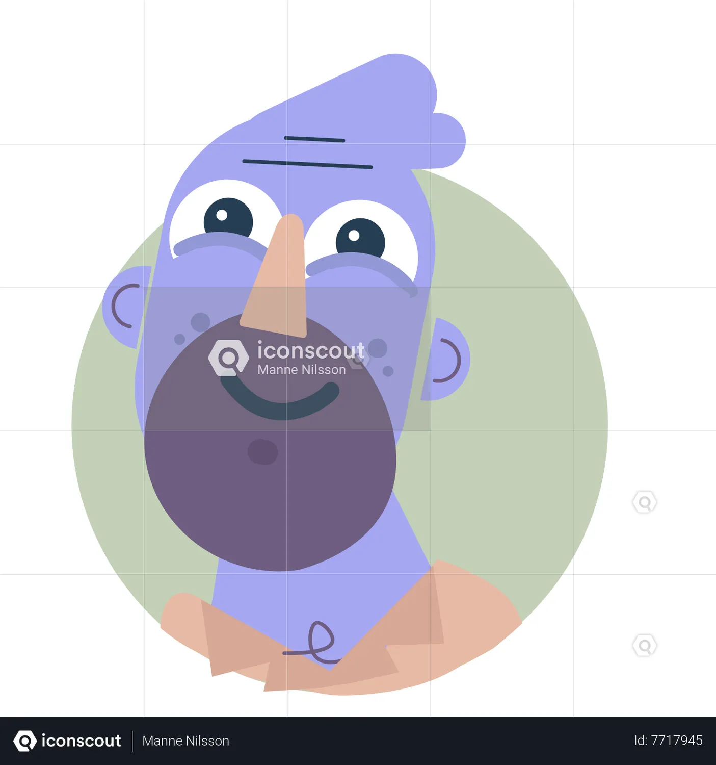 Male avatar Animated Icon download in JSON, LOTTIE or MP4 format