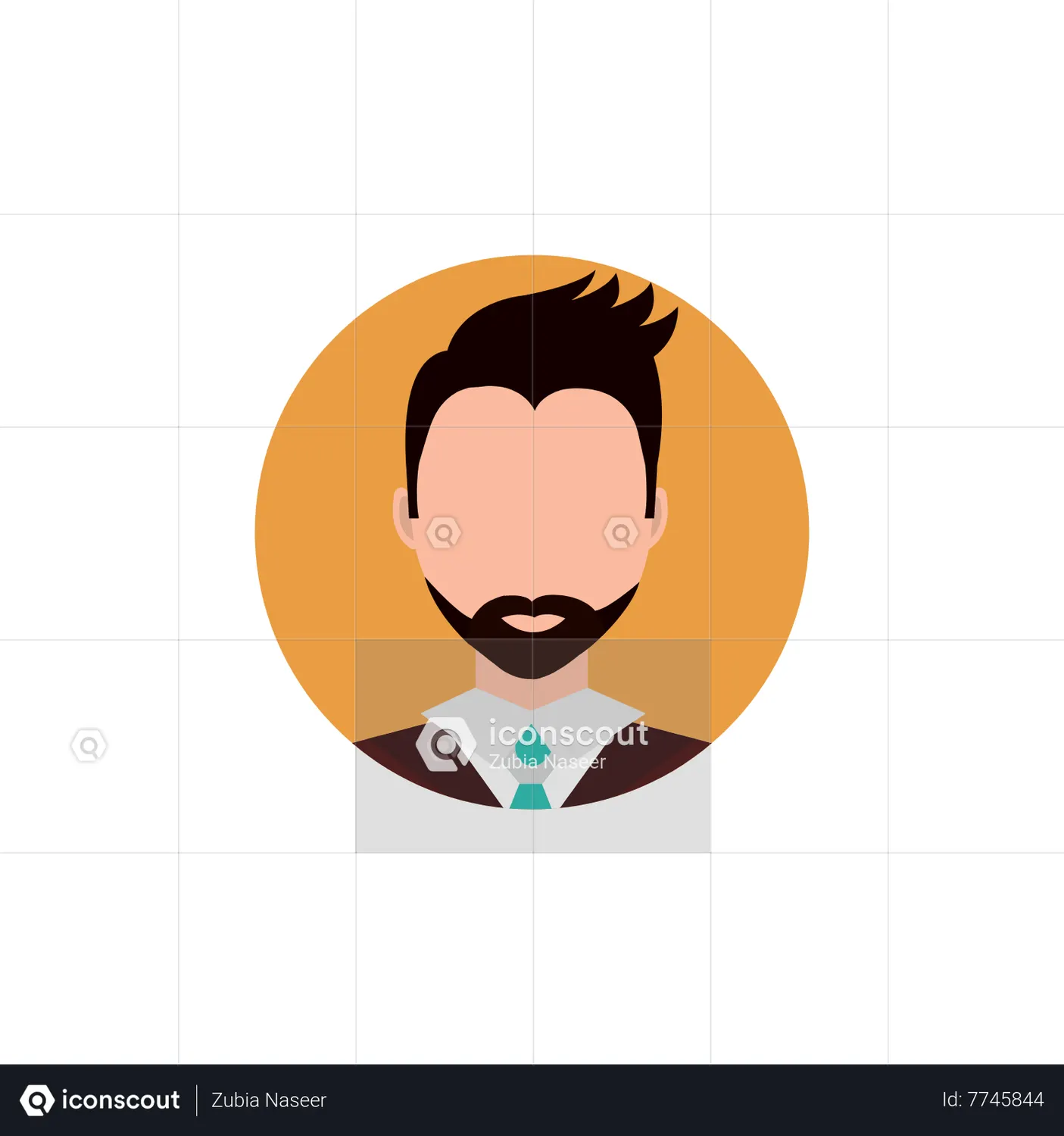 Male avatar Animated Icon download in JSON, LOTTIE or MP4 format