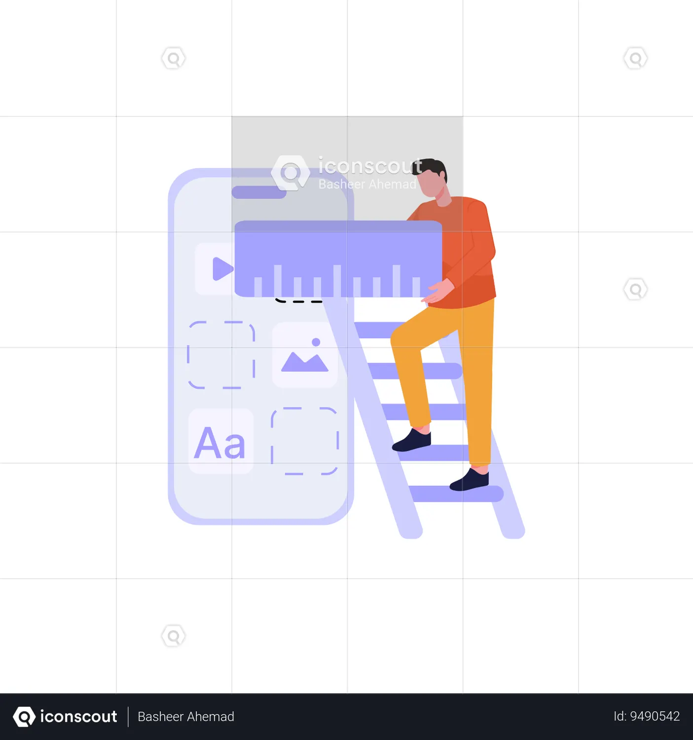 Male Designer Working On UI UX Design Animation - Free Download Design ...
