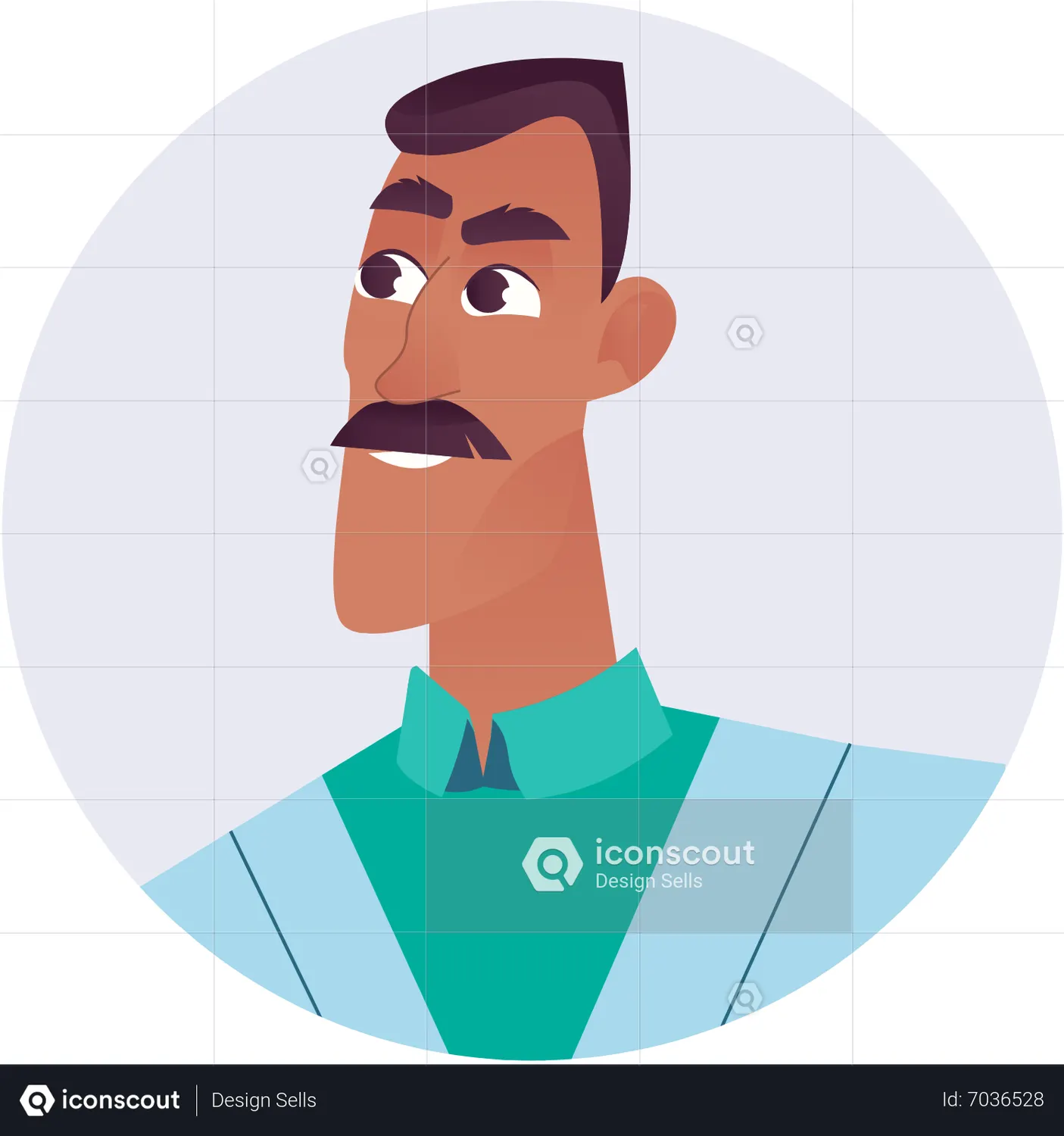 Old Man Avatar Animated Icon download in JSON, LOTTIE or MP4 format