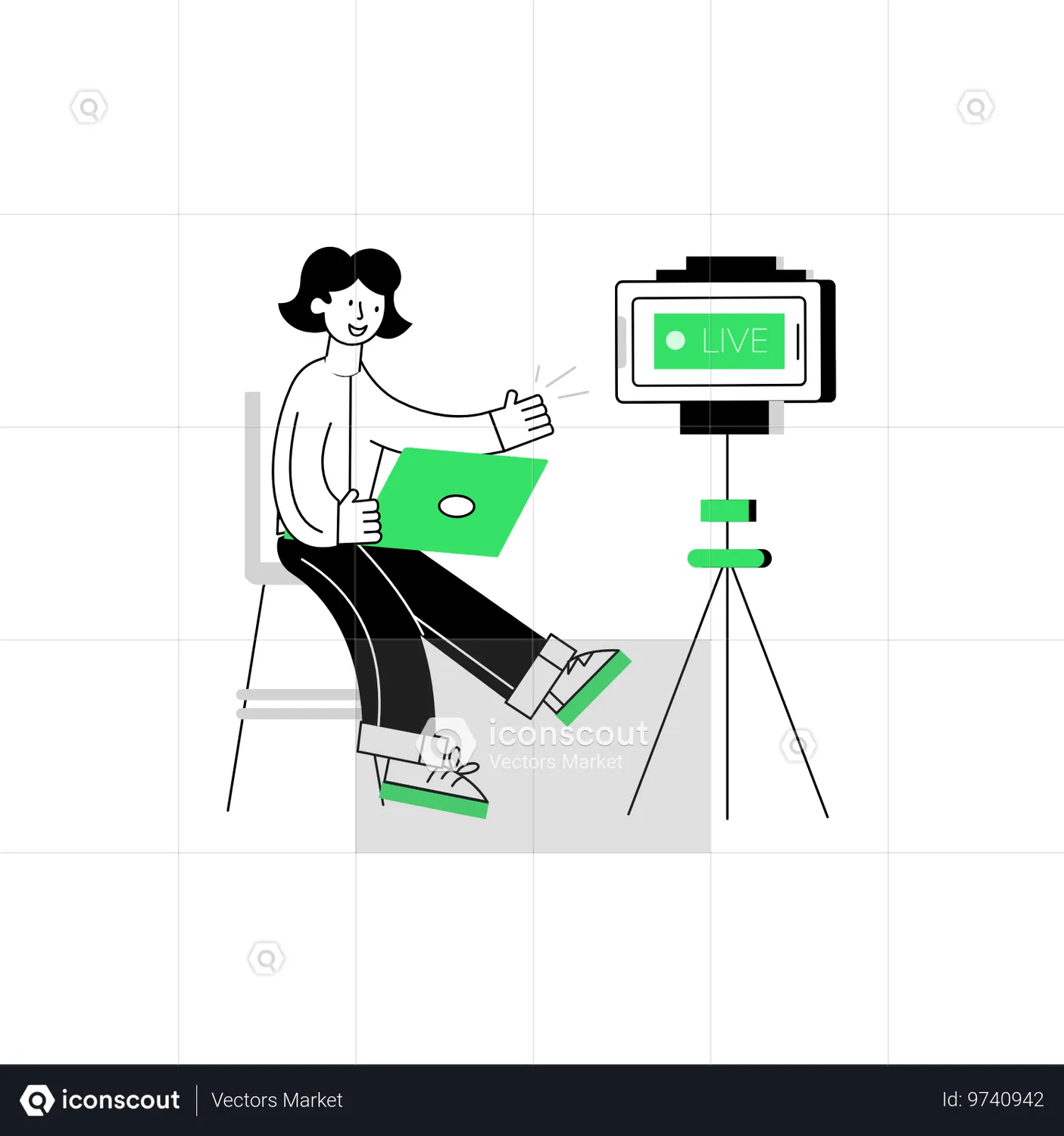 Male Influencer Making Vlogging Animation - Free Download User ...