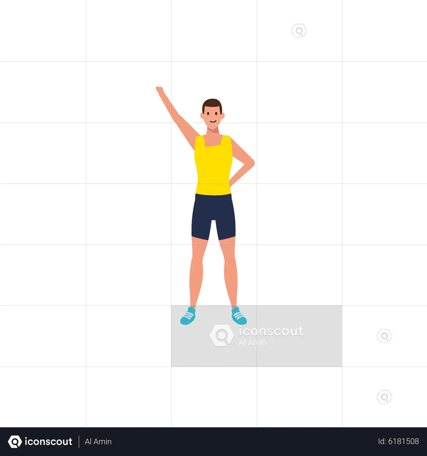 Male Raising Hand Animated Illustration download in JSON, LOTTIE or MP4 ...
