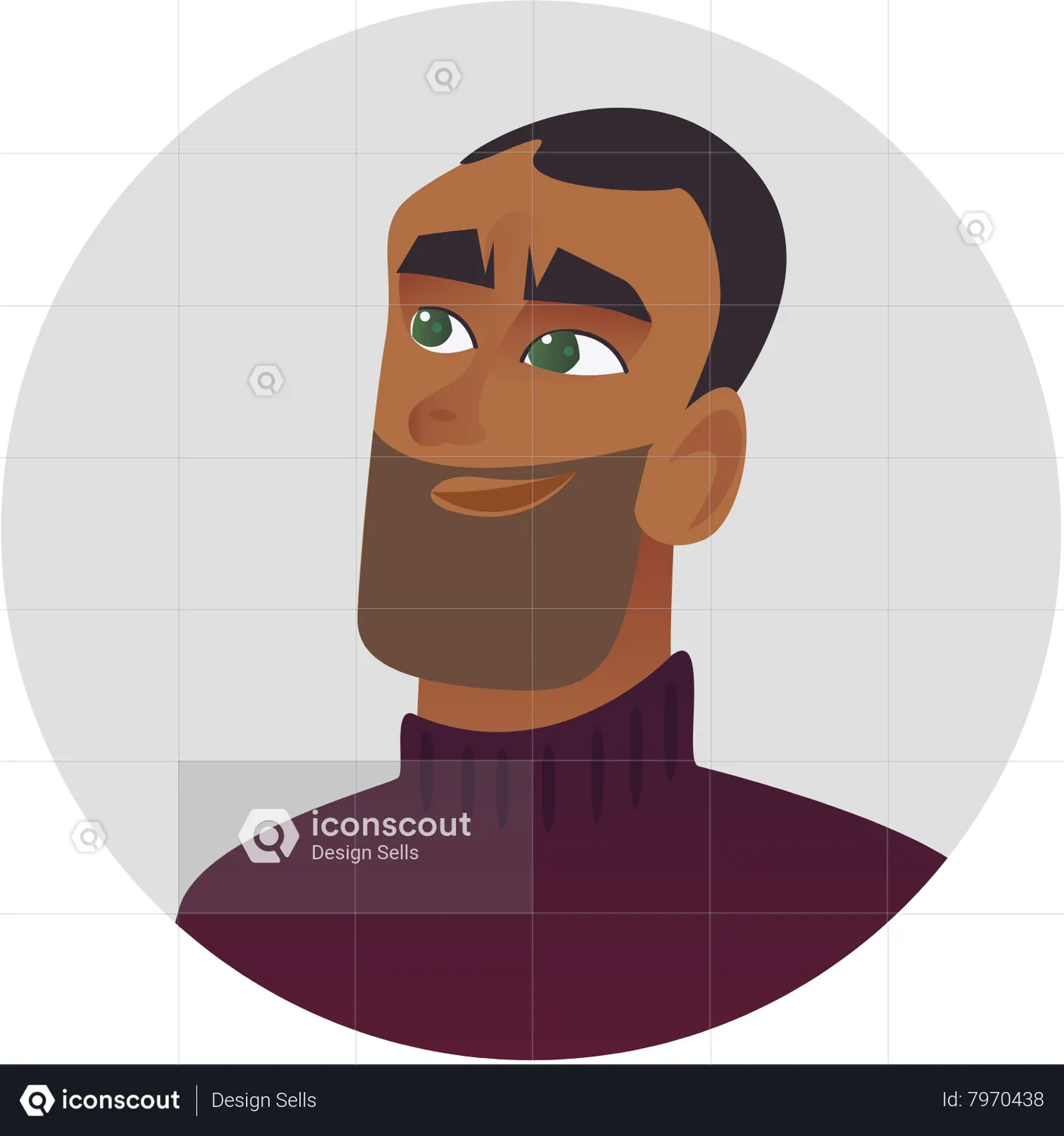 Male avatar Animated Icon download in JSON, LOTTIE or MP4 format