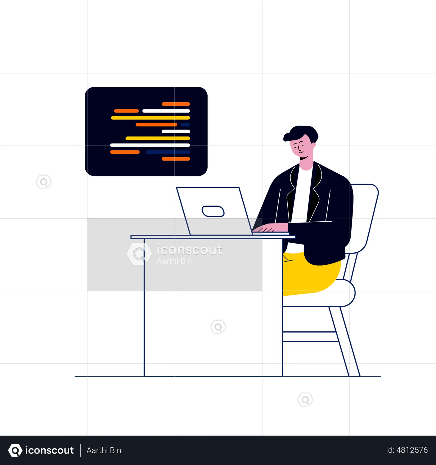 Man Coding In Laptop Animation - Free Download People Animations ...