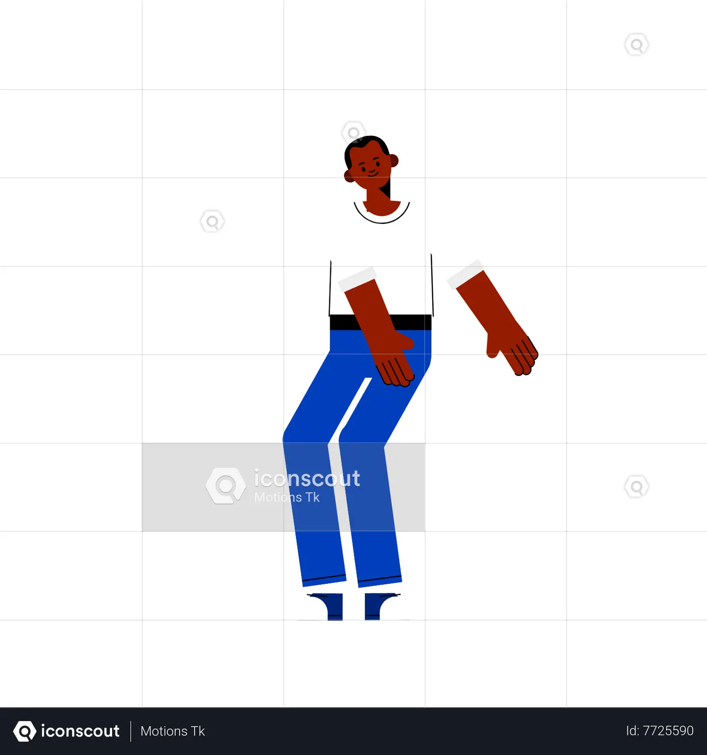 Man Dancing Animated Illustration download in JSON, LOTTIE or MP4 format