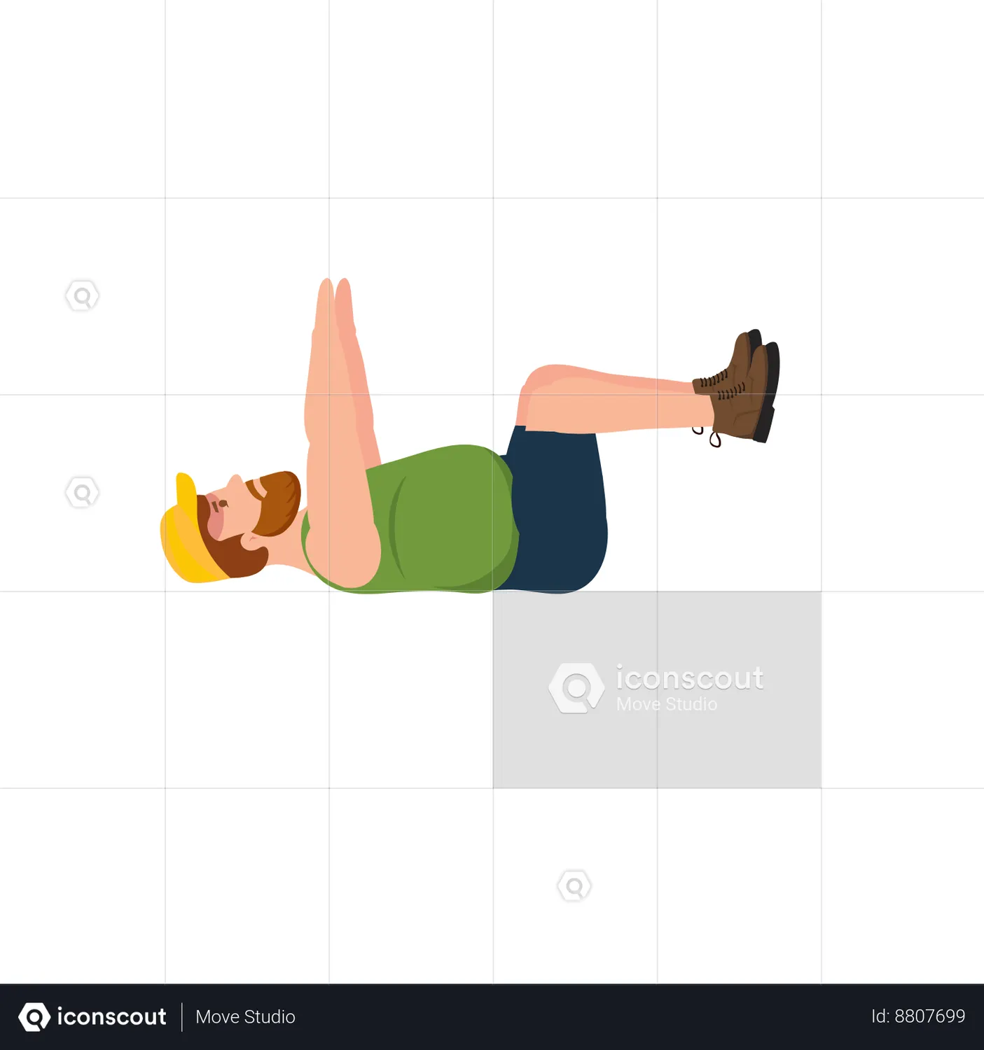 Man Doing Dead Bug Animation - Free Download Gym & Fitness Animations ...