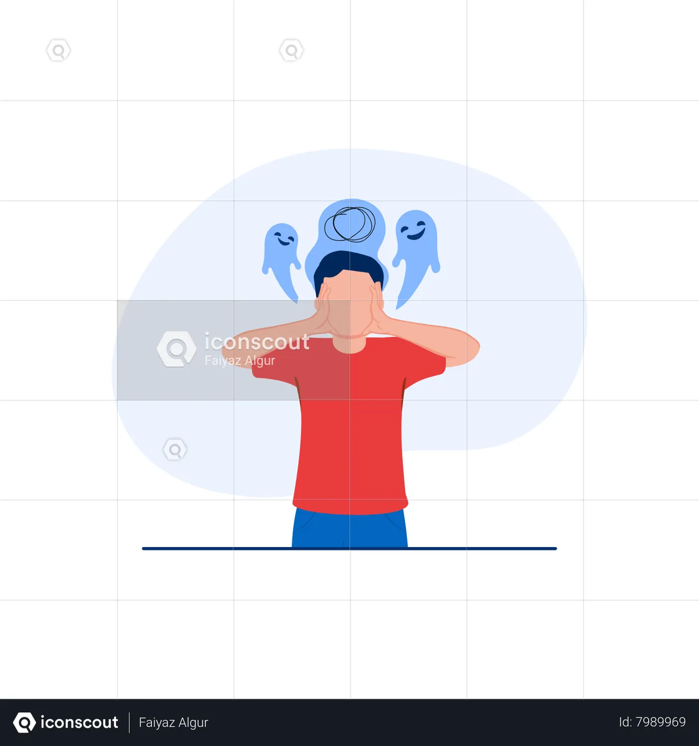 Man Mental Illness Animation - Free Download Healthcare & Medical