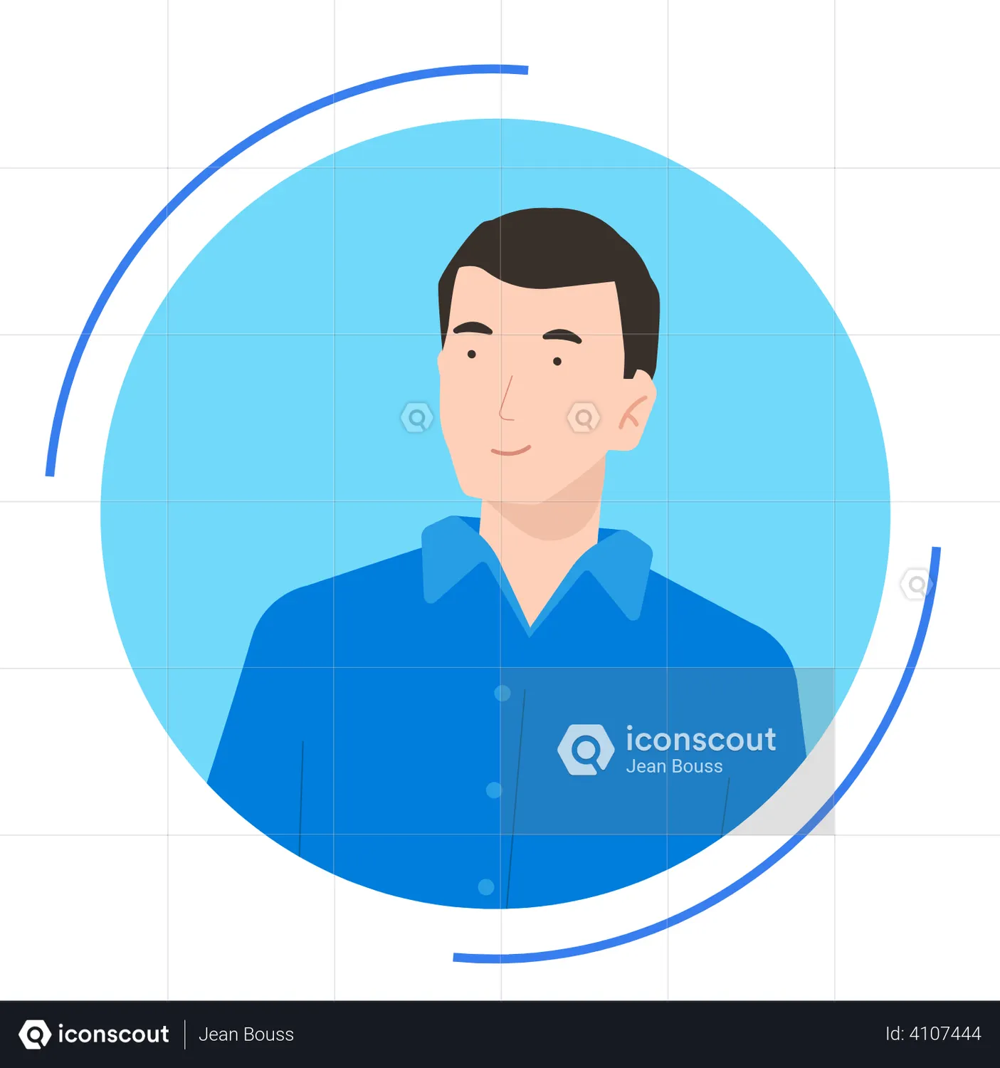 Male avatar Animated Icon download in JSON, LOTTIE or MP4 format