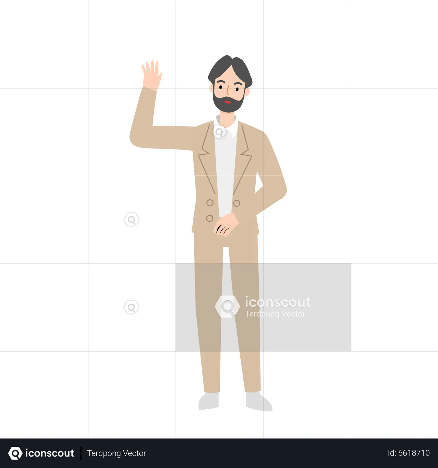 Man raising both hand Animated Illustration download in JSON, LOTTIE or ...