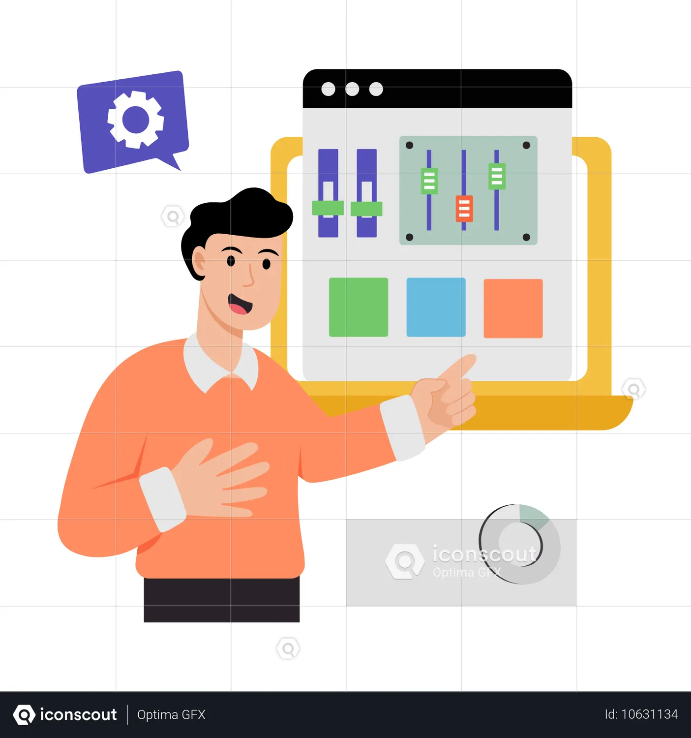 Man Testing Admin Control Panel Animation - Free Download Seo & Web ...
