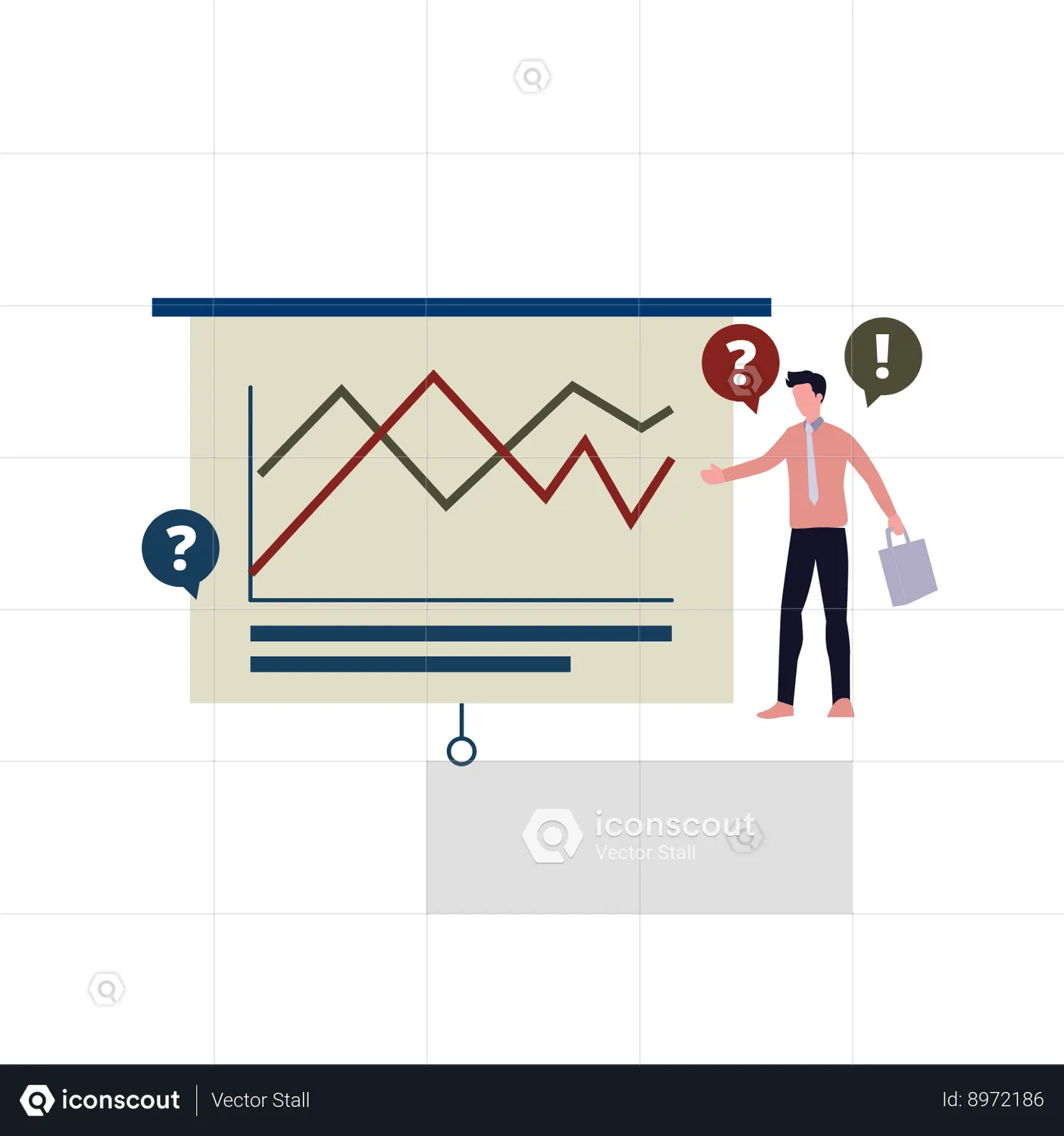 Man Understanding Graph Animation Free Download Business Animations