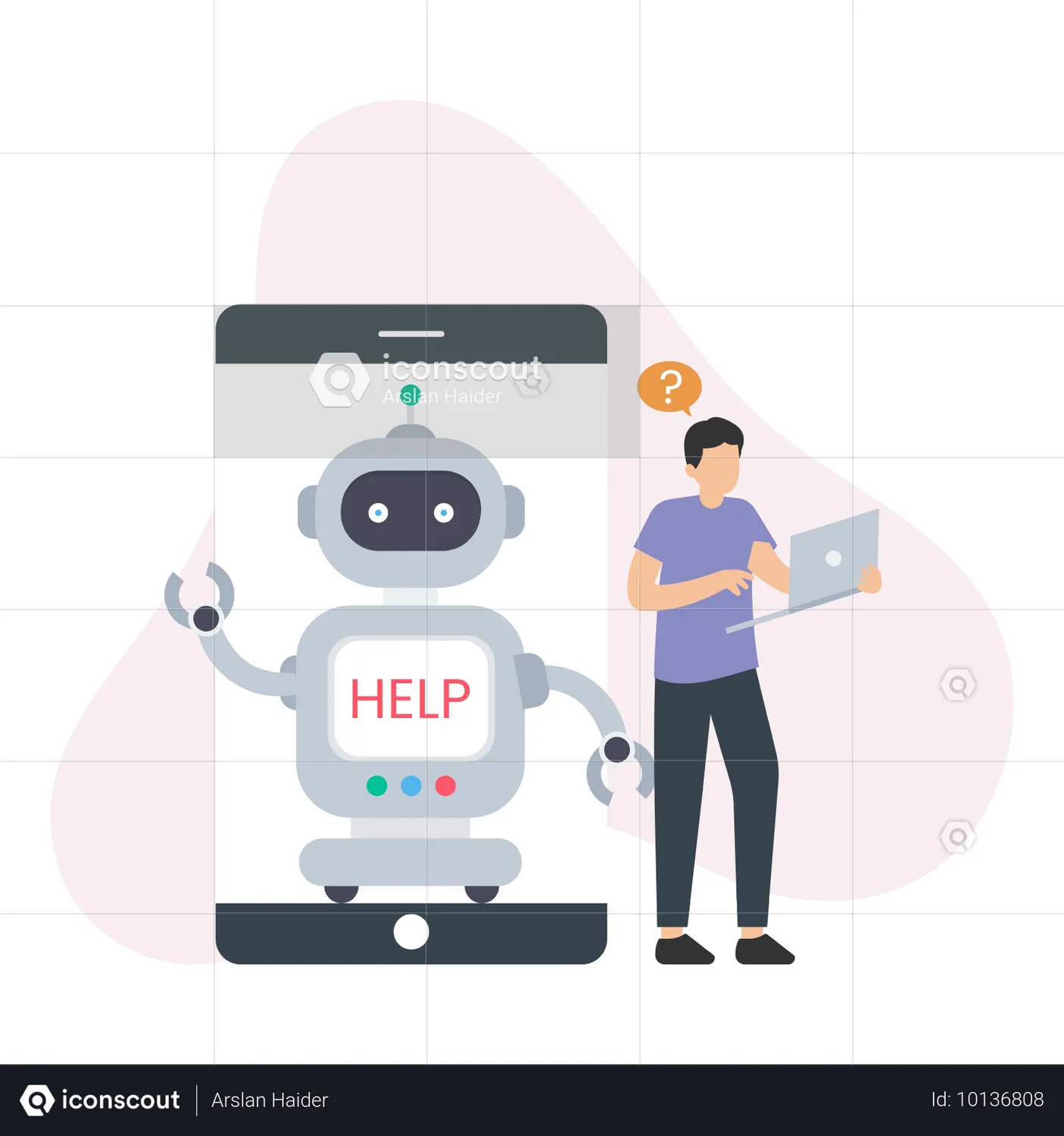 Man Using Virtual Chatbot Animation - Free Download Business Animations ...