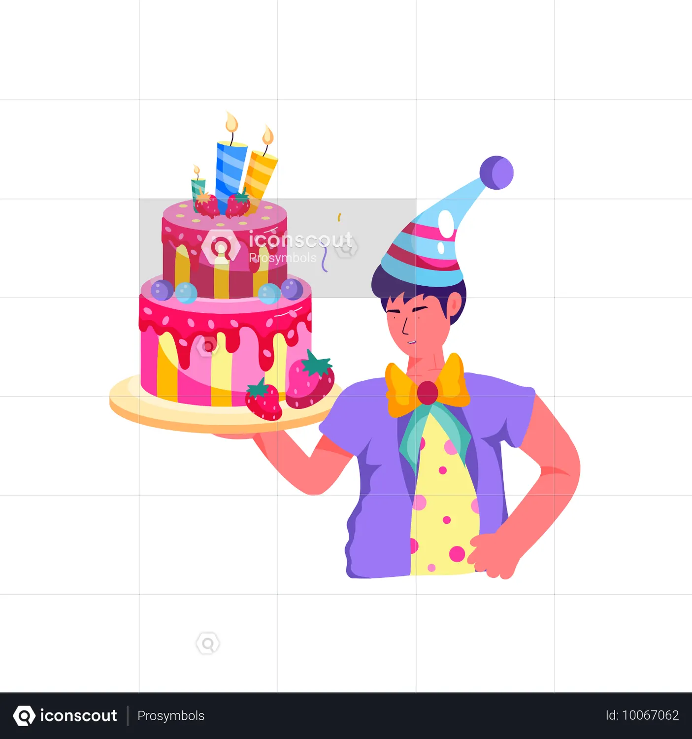 Man With Birthday Cake Animation - Free Download Entertainment ...
