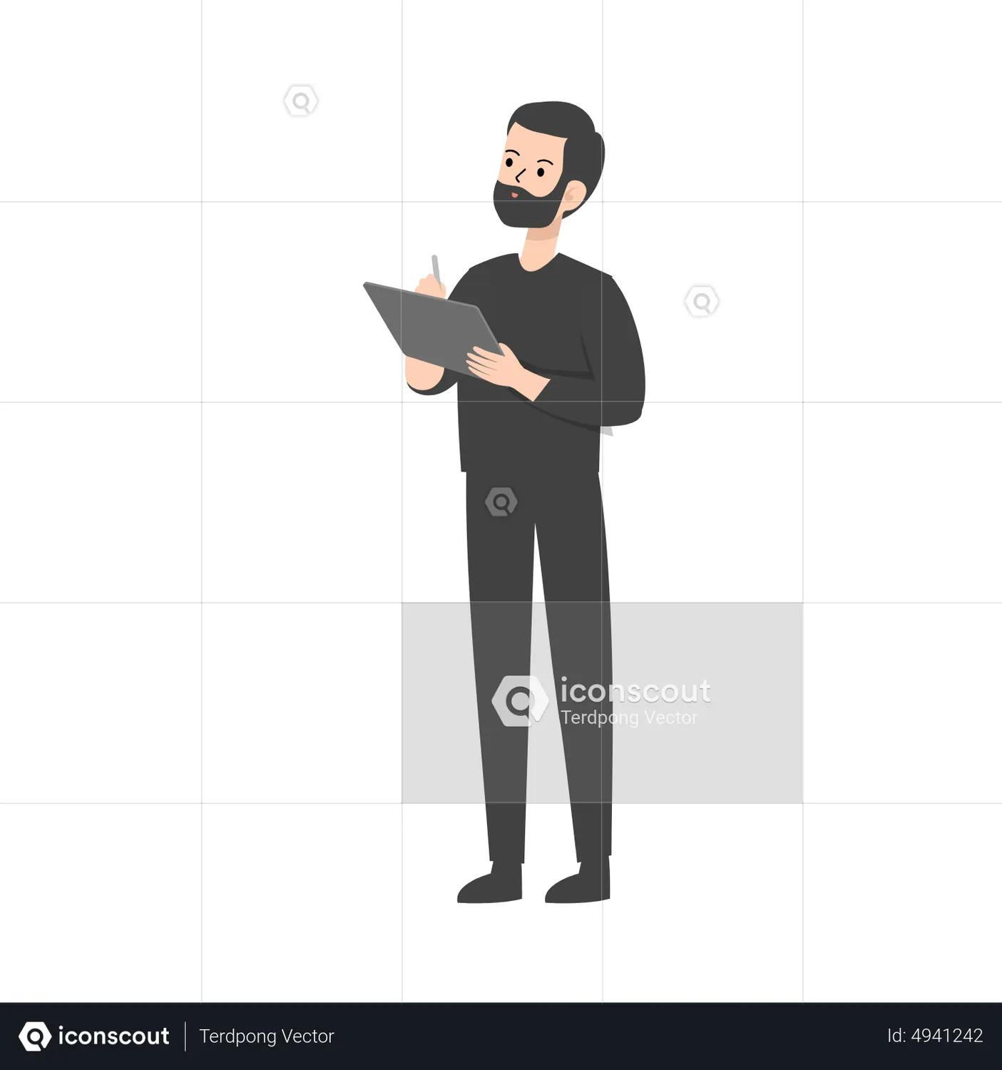 Man Writing Note Animated Illustration download in JSON, LOTTIE or MP4 ...