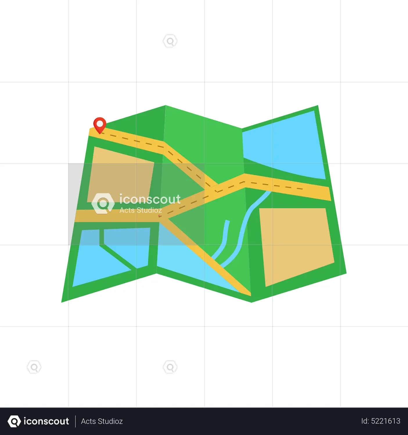 Map Animated Icon download in JSON, LOTTIE or MP4 format