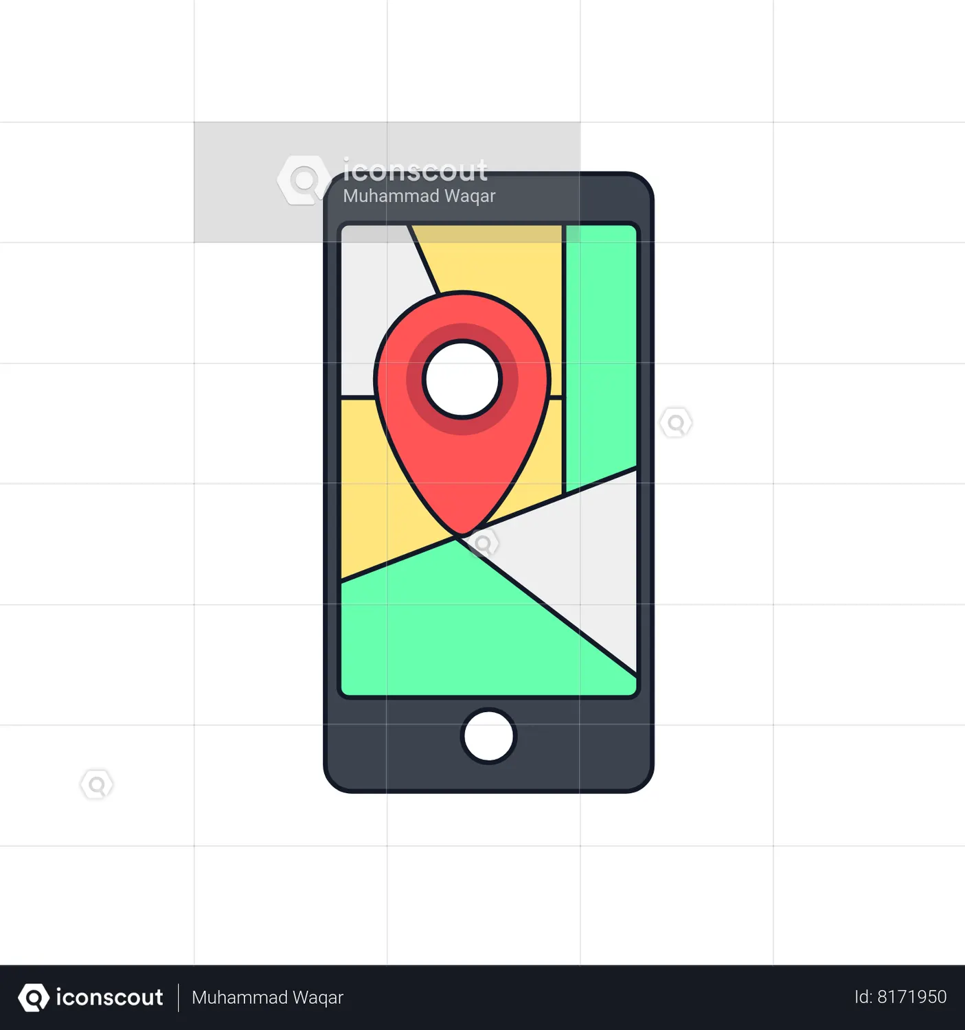 Map location Animated Icon download in JSON, LOTTIE or MP4 format