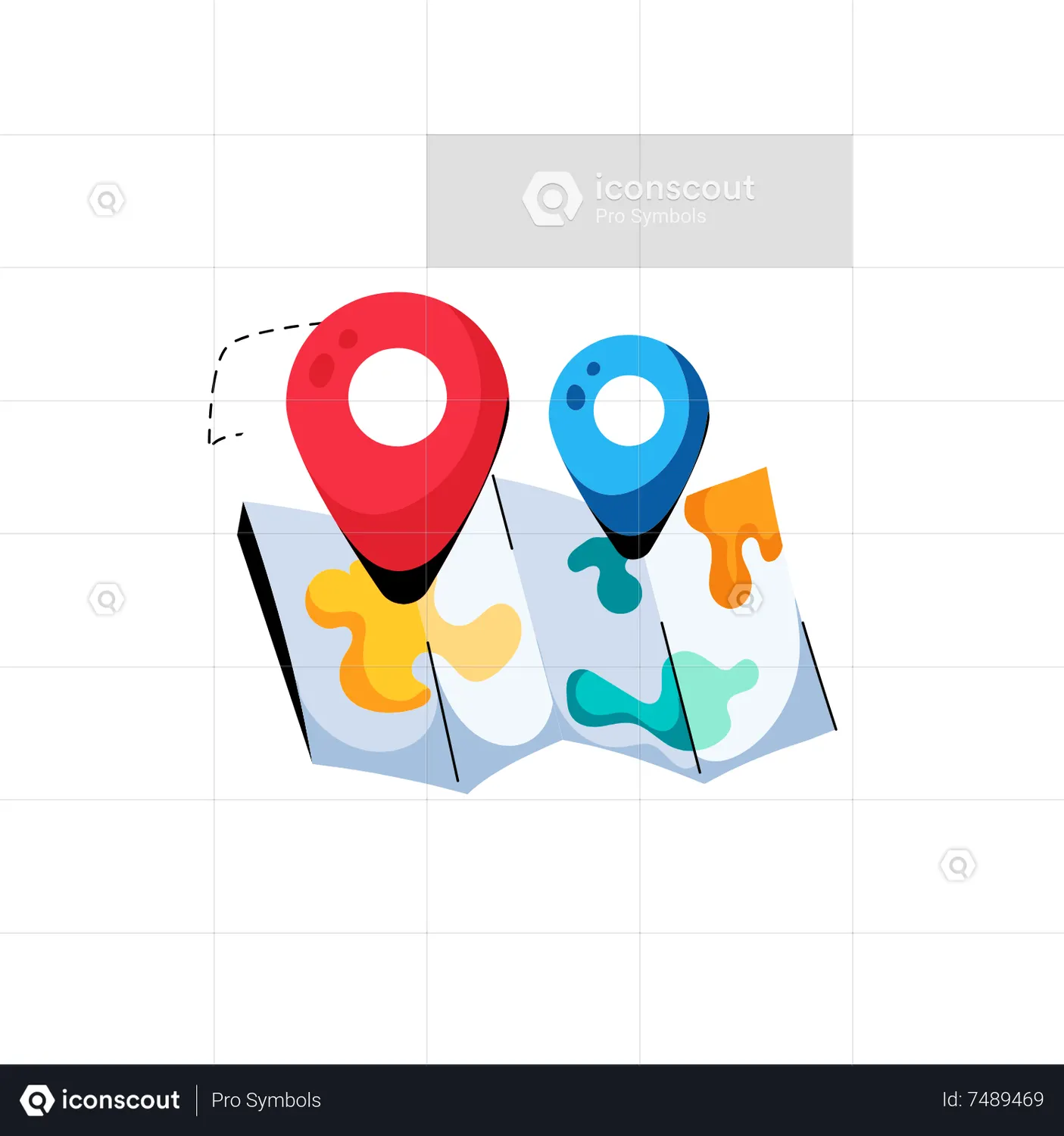 Map Location Animated Icon download in JSON, LOTTIE or MP4 format