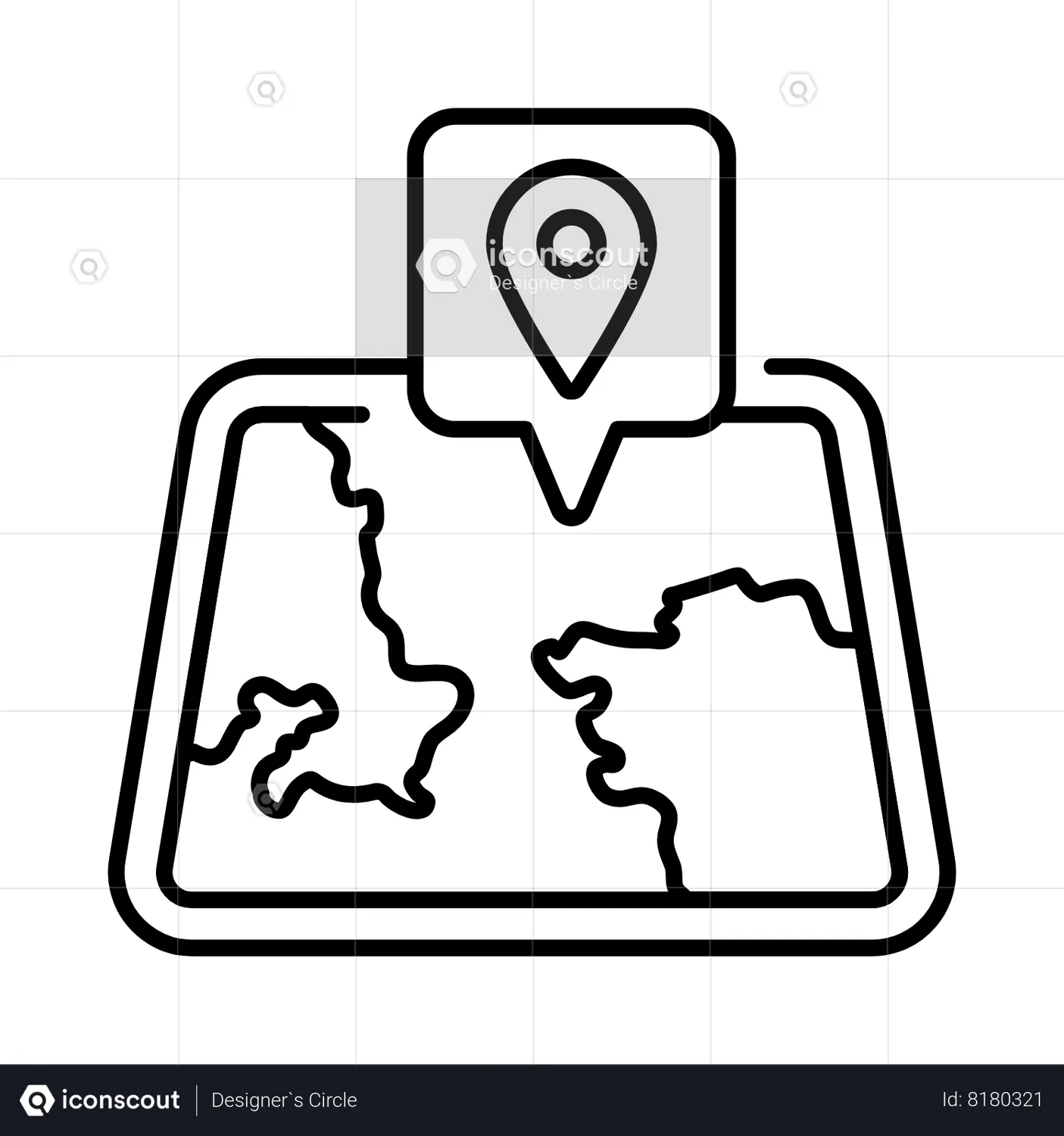 Map Tracking Animated Icon download in JSON, LOTTIE or MP4 format