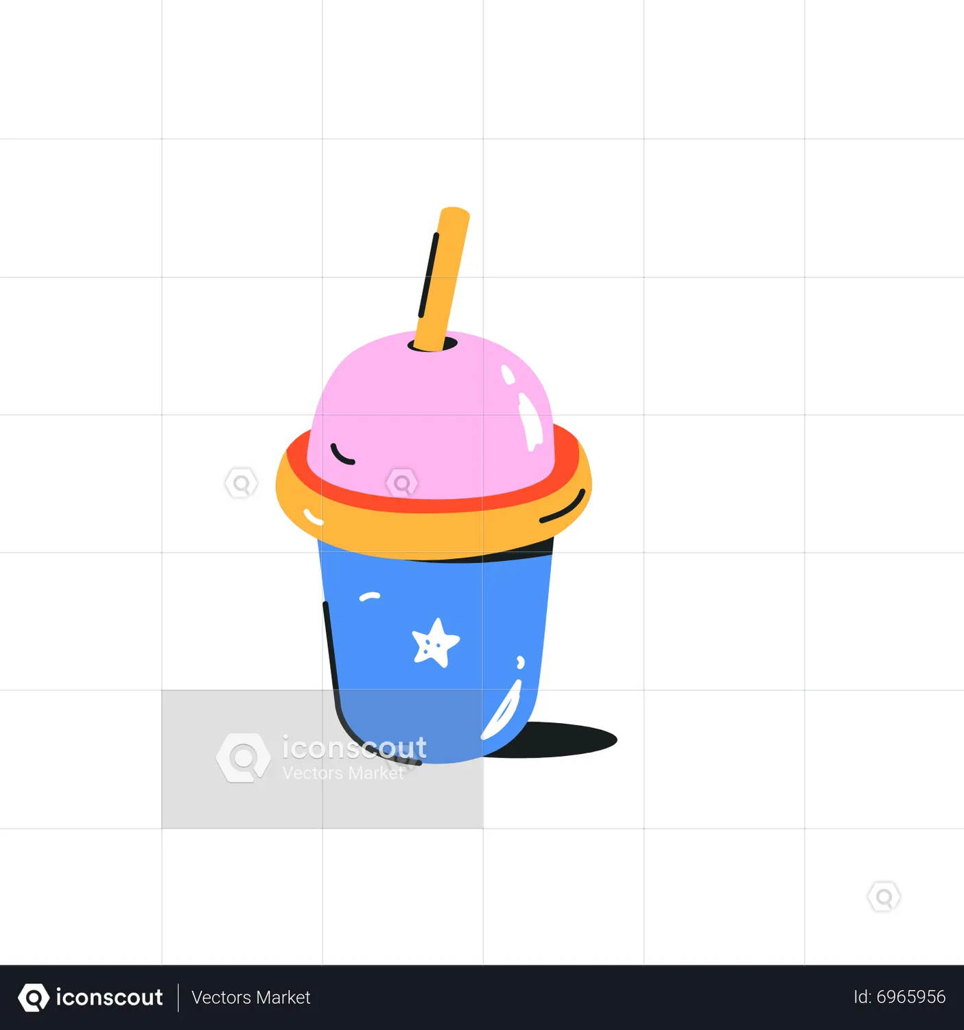 Milkshake Cup Animated Icon download in JSON, LOTTIE or MP4 format