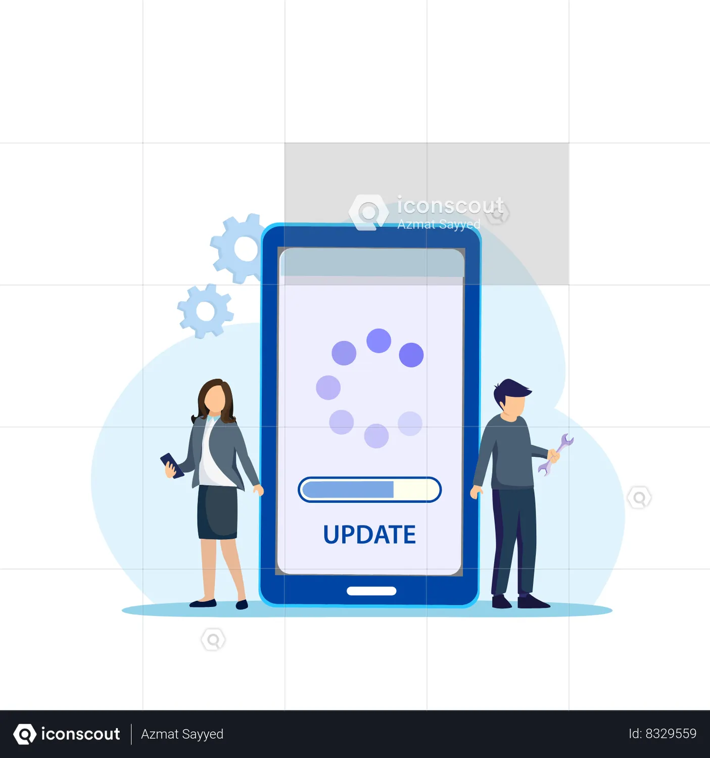 Mobile System Updating Animation - Free Download User Interface ...