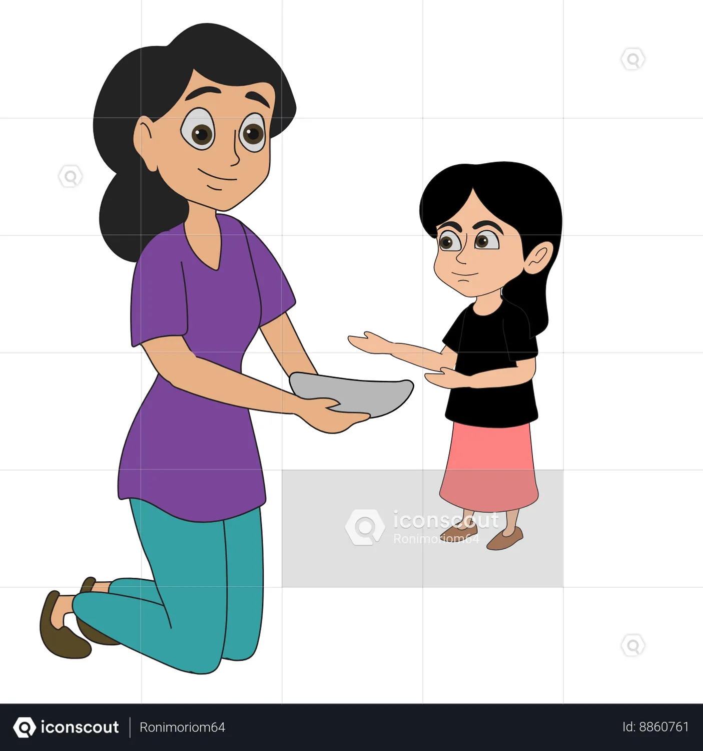 Mom And Child Animation - Free Download Relationship Animations | IconScout