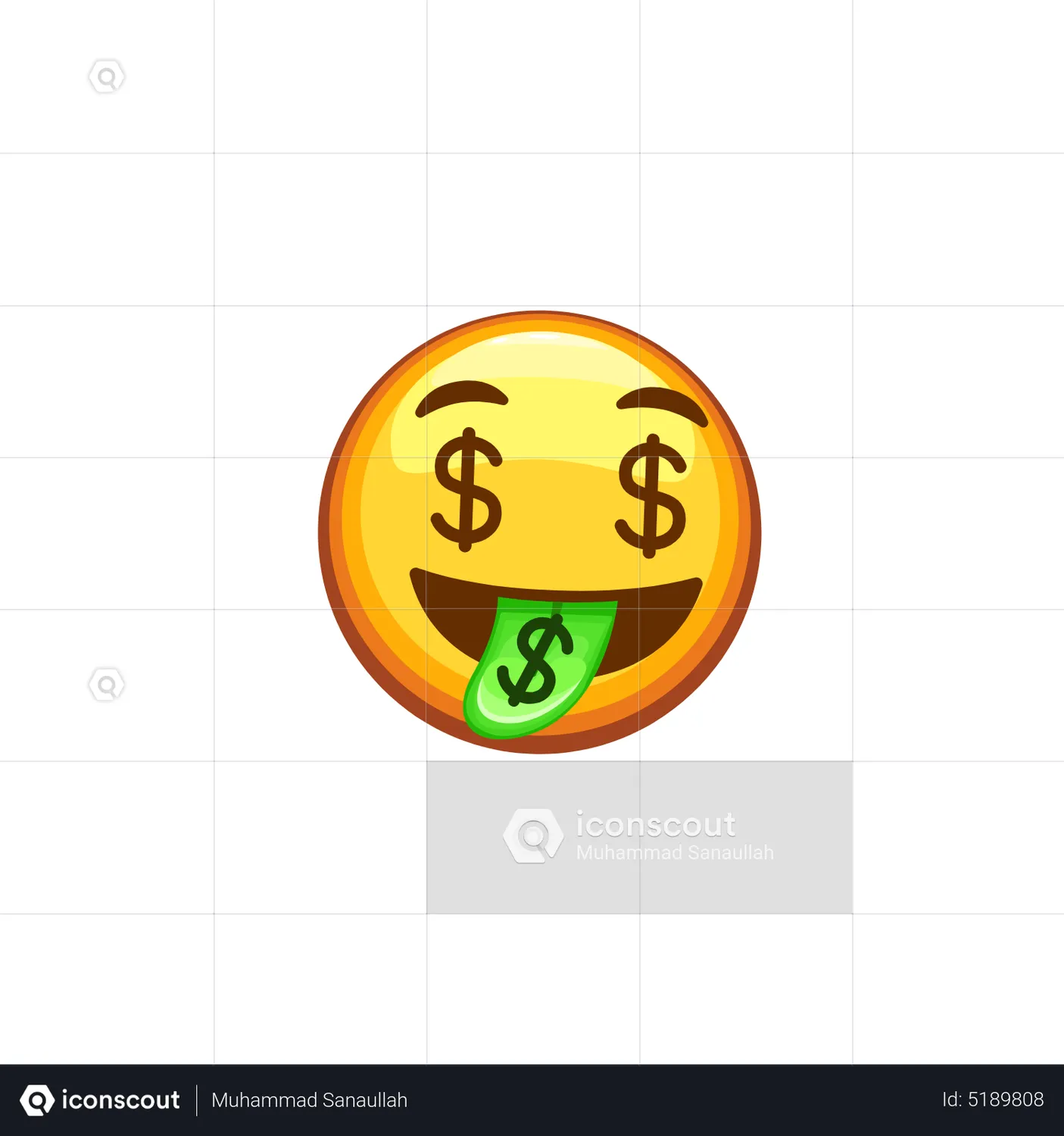 Money Mouth Face Emoji Animated Icon Download In Json Lottie Or Mp4 Format