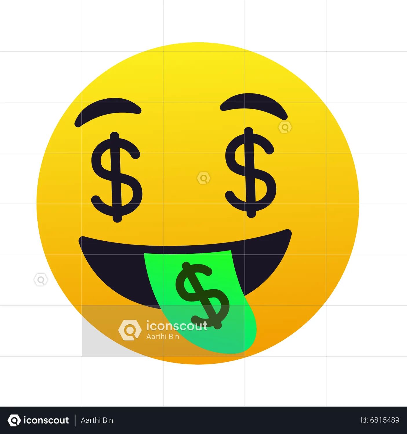 Money Mouth Face Emoji Animated Icon Download In Json Lottie Or Mp4 Format