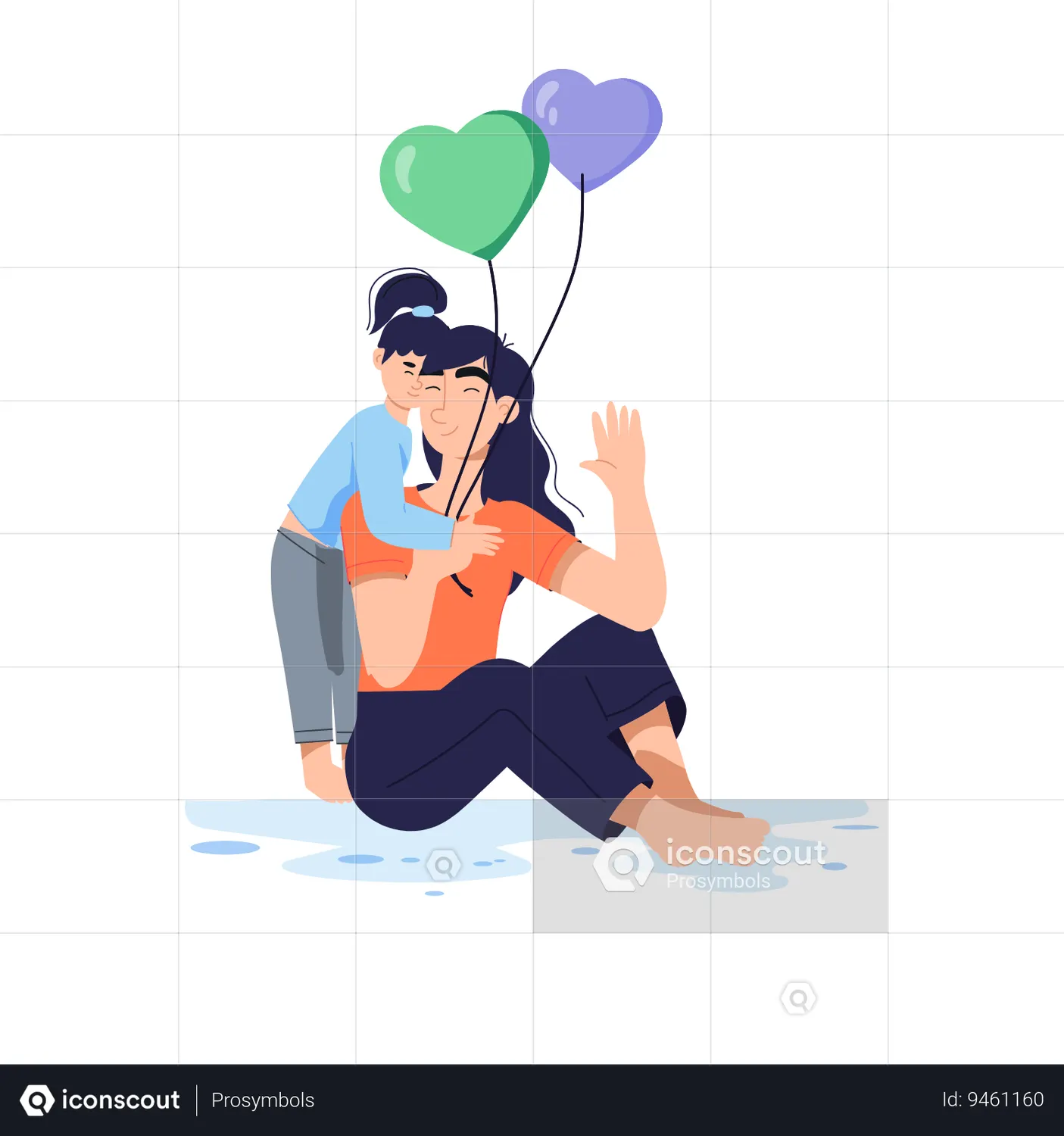 Mother Daughter Animation - Free Download Festival & Days Animations | IconScout