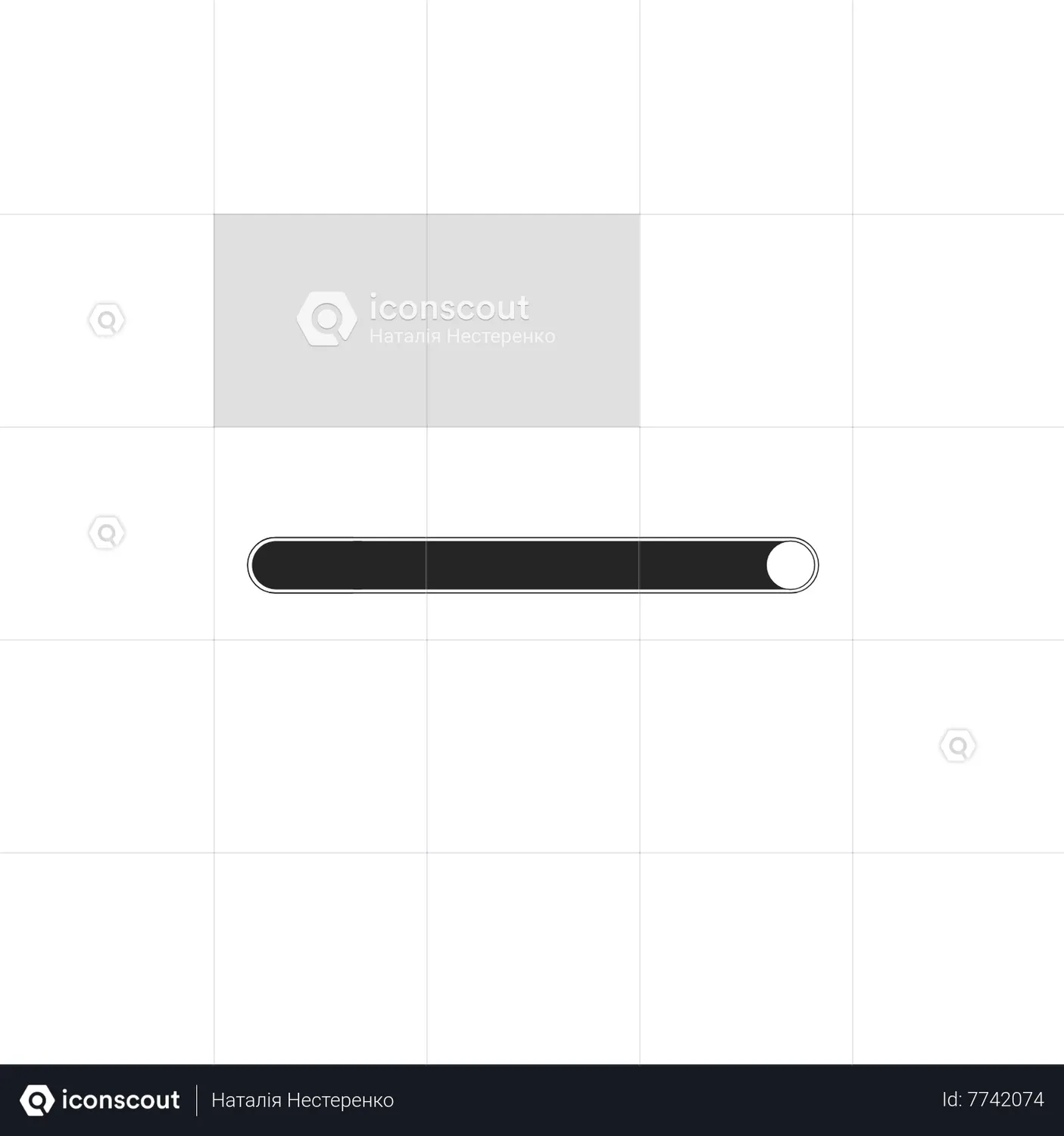 Moving side to side slider loading bar Animated Illustration download