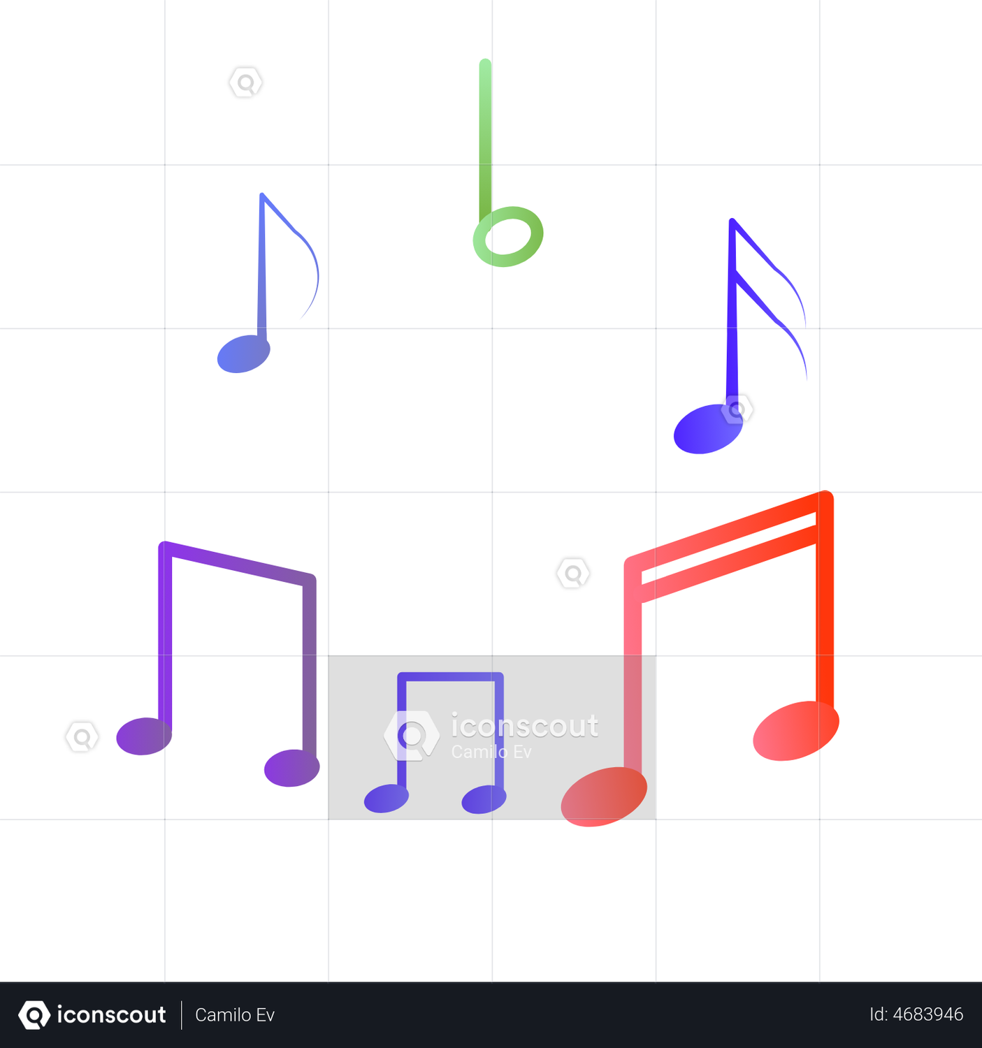 Musical Notes Animation by Cev Riemann | LottieFiles
