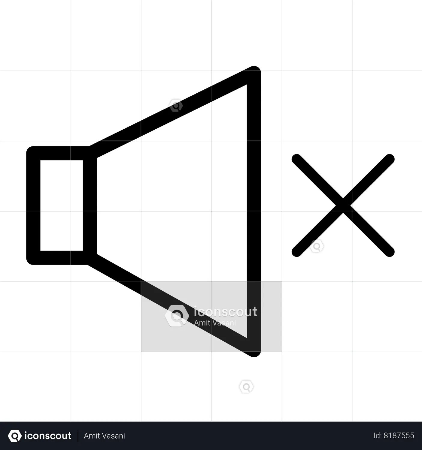 Mute Animated Icon download in JSON, LOTTIE or MP4 format