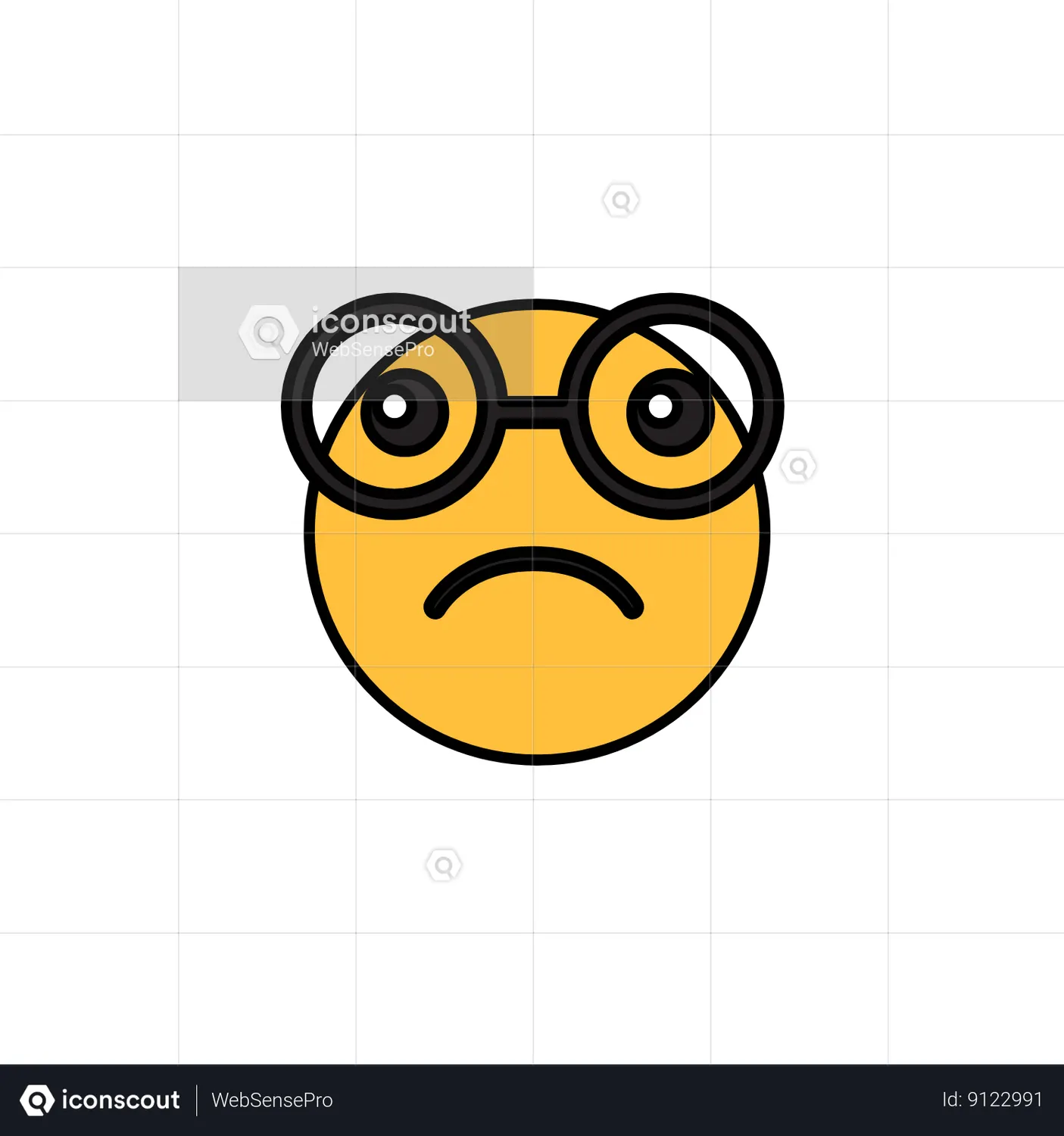 Nerd Face Emoji Emoji Animated Icon download in JSON, LOTTIE or MP4 format