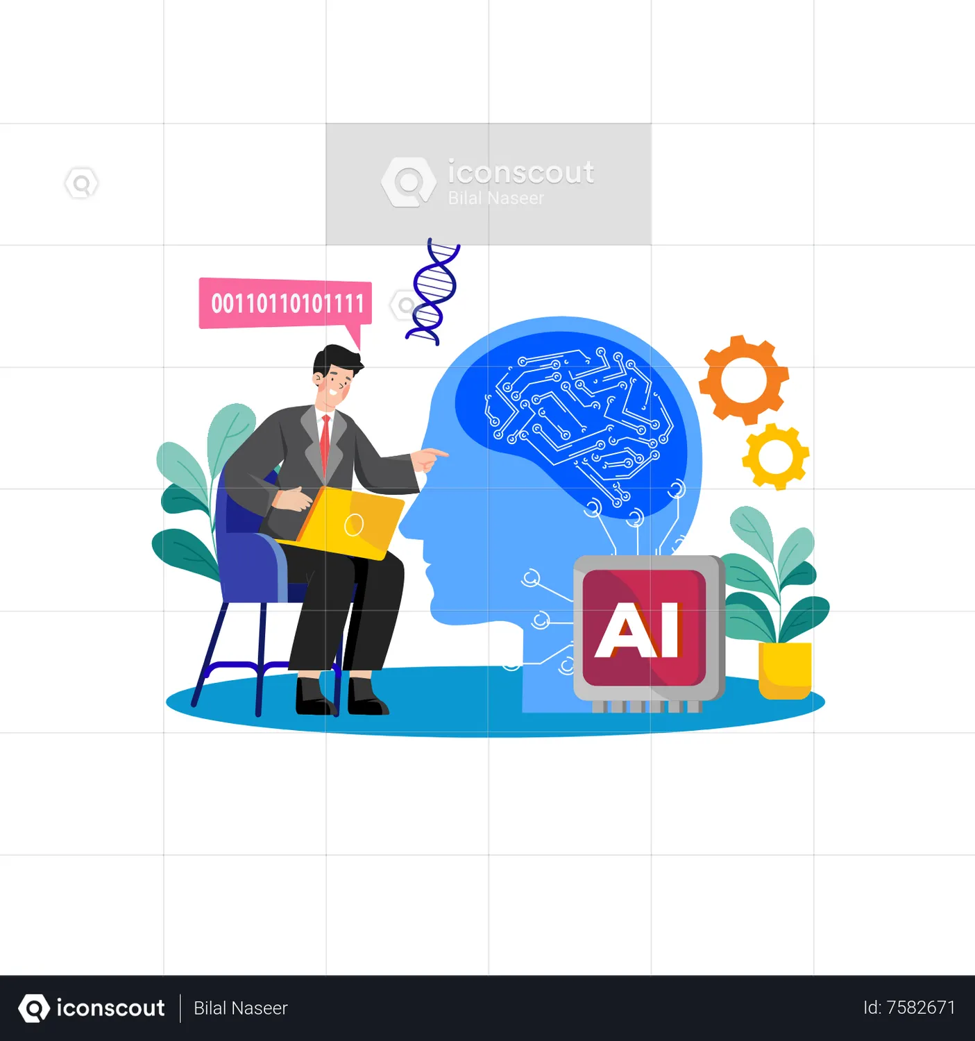 Neural networks simulate human brain for AI learning Animated