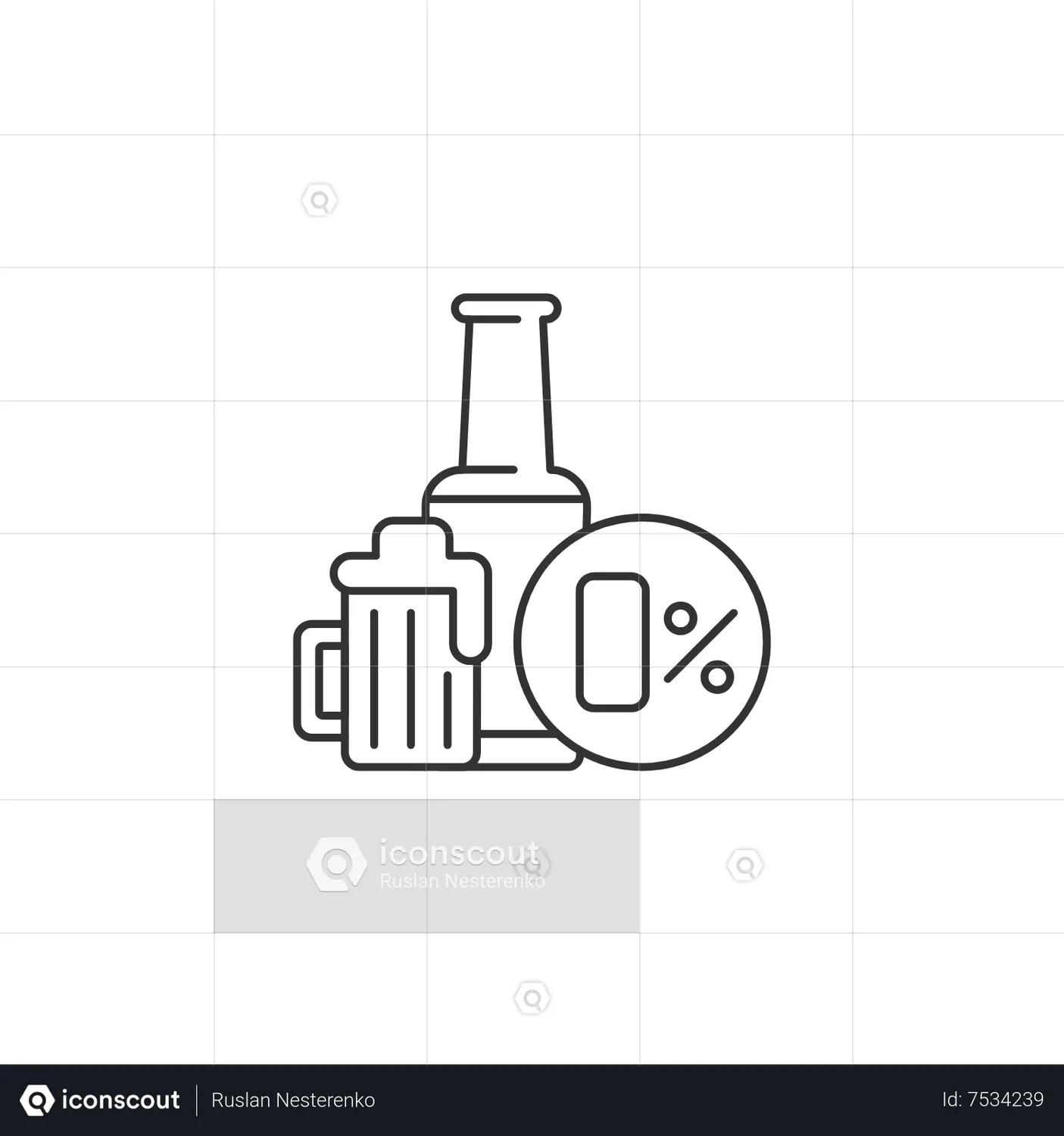 Non alcoholic beer Animated Icon download in JSON, LOTTIE or MP4 format
