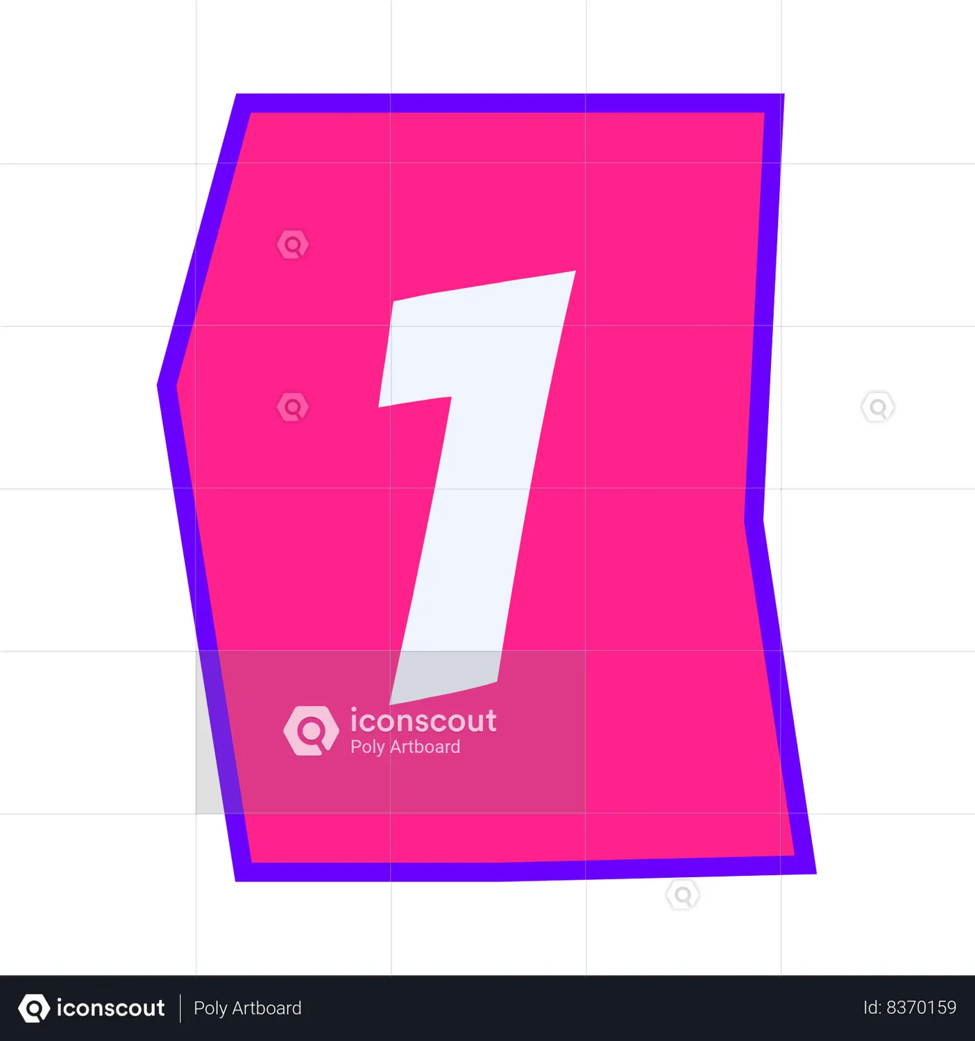 Number 1 Animated Icon download in JSON, LOTTIE or MP4 format