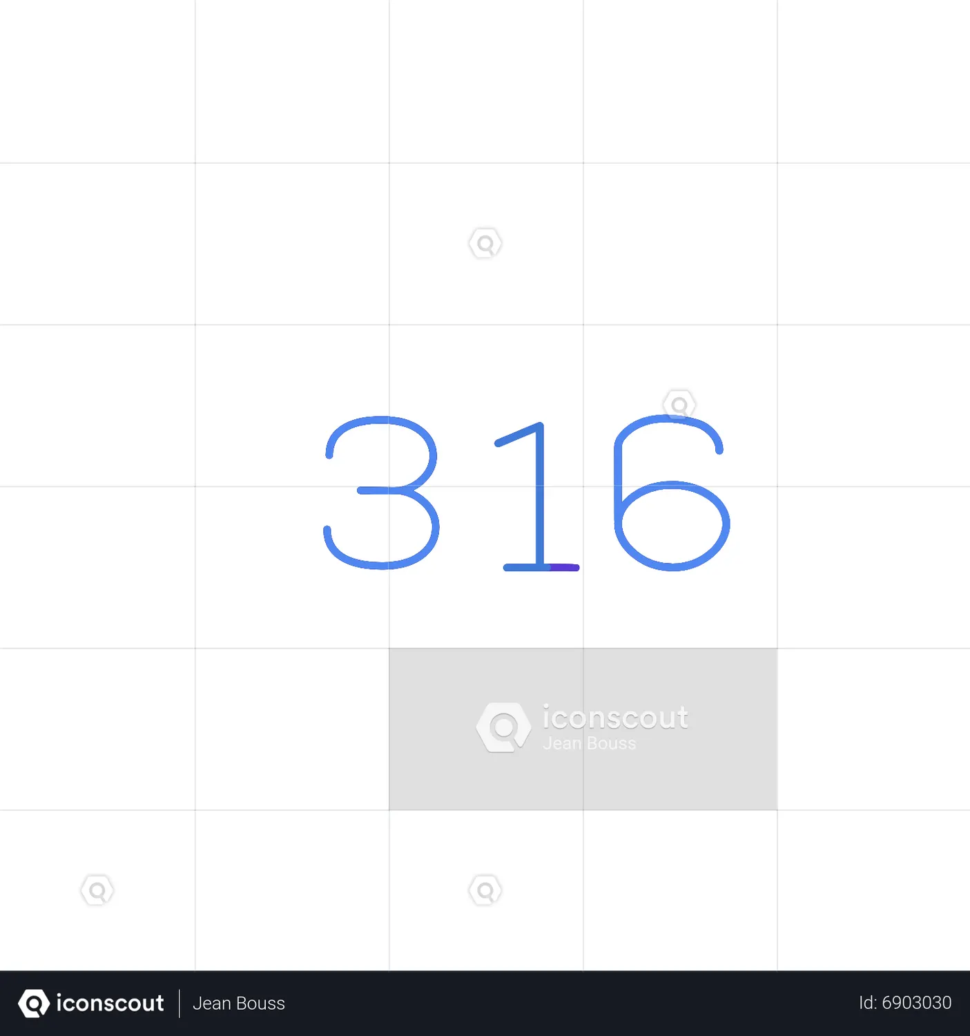 Number 316 Animated Icon download in JSON, LOTTIE or MP4 format