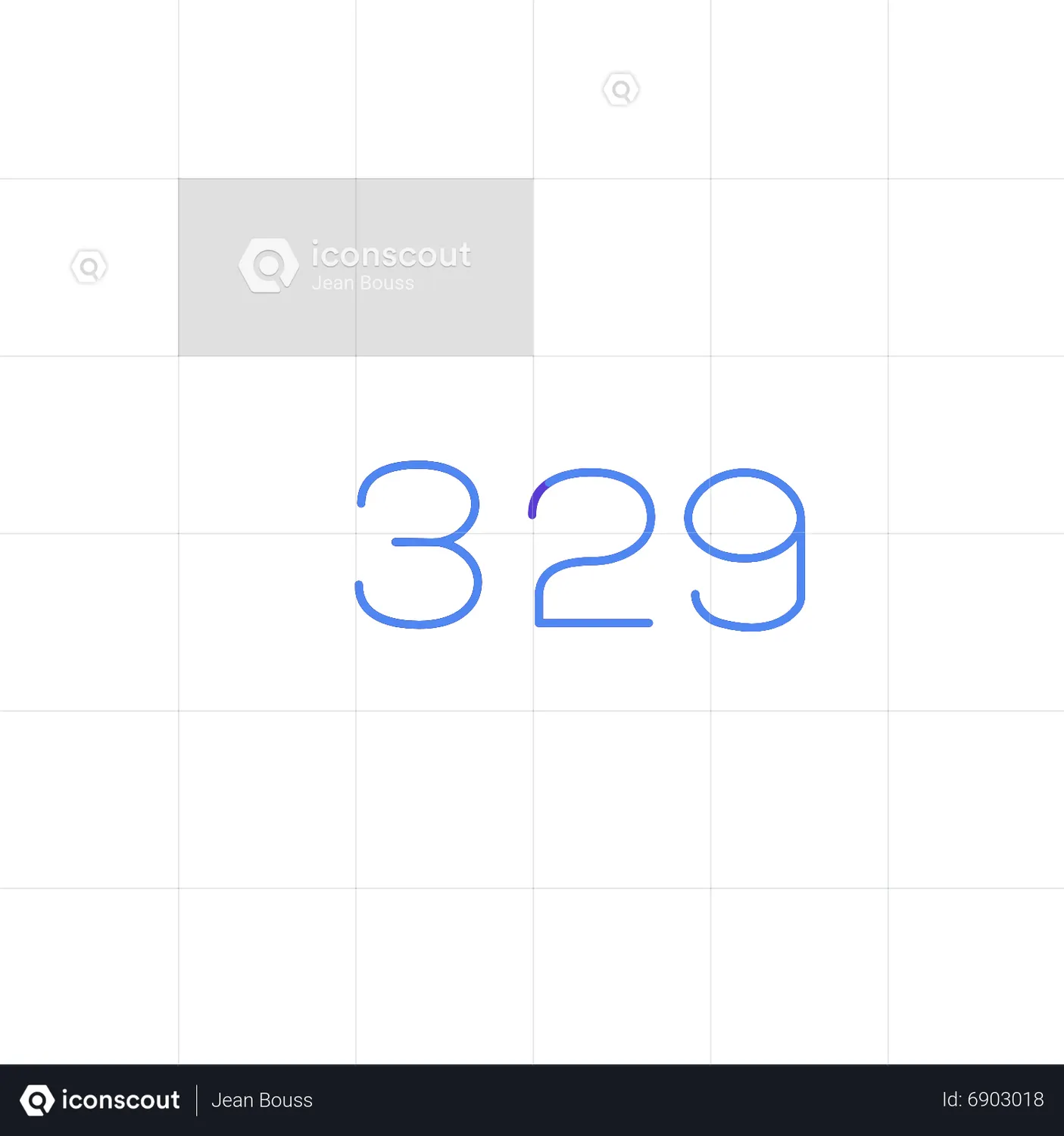 Number 329 Animated Icon download in JSON, LOTTIE or MP4 format