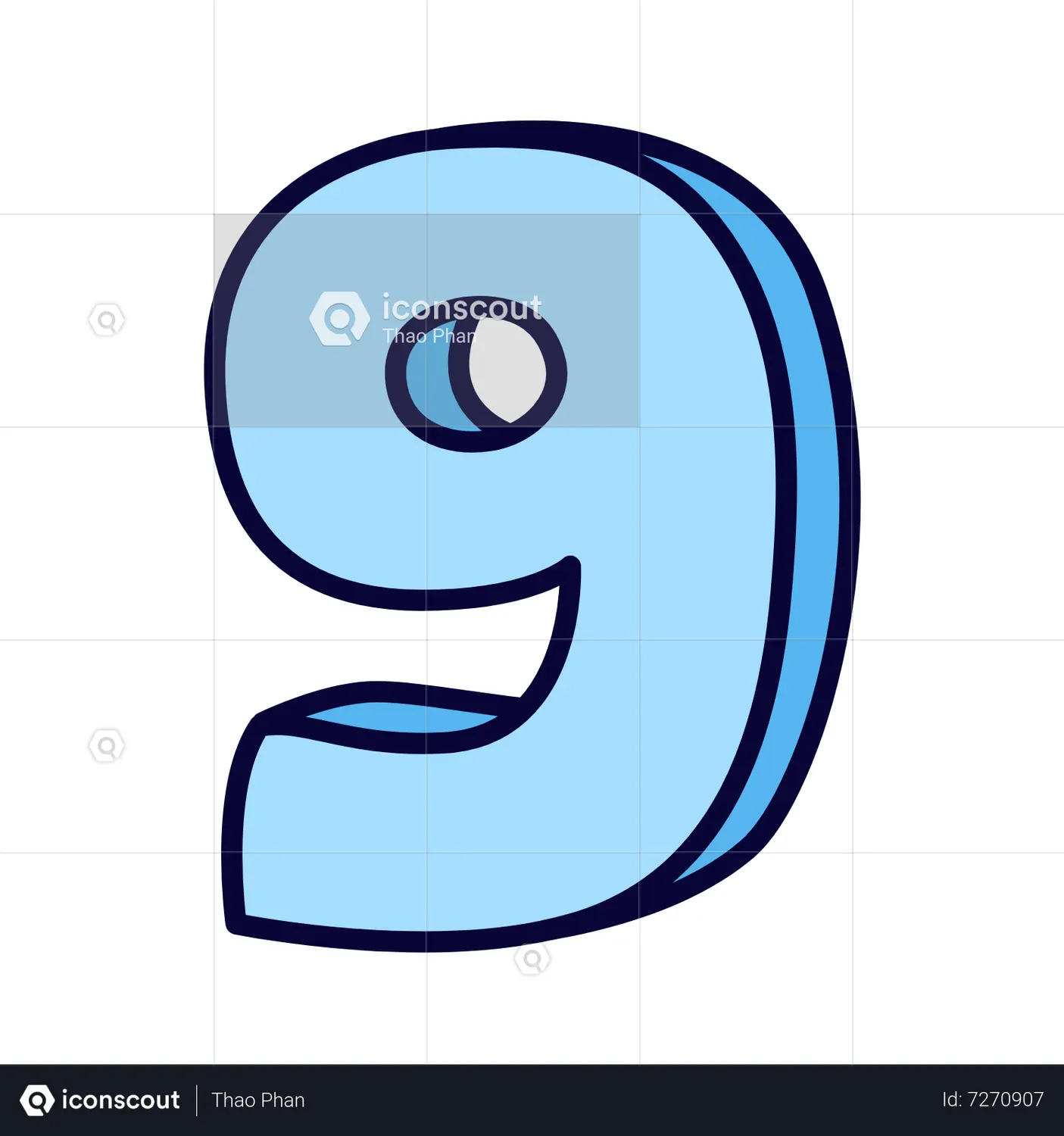 Number 9 Animated Icon download in JSON, LOTTIE or MP4 format