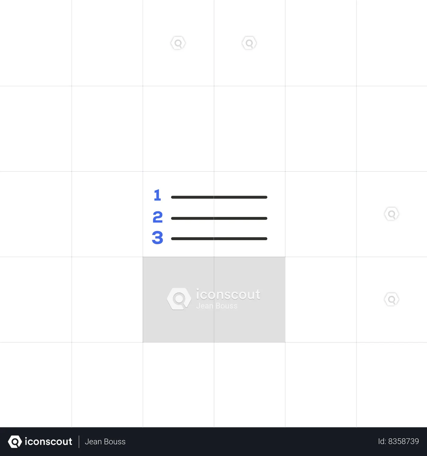 Number Bullet Points Animated Icon download in JSON, LOTTIE or MP4 format